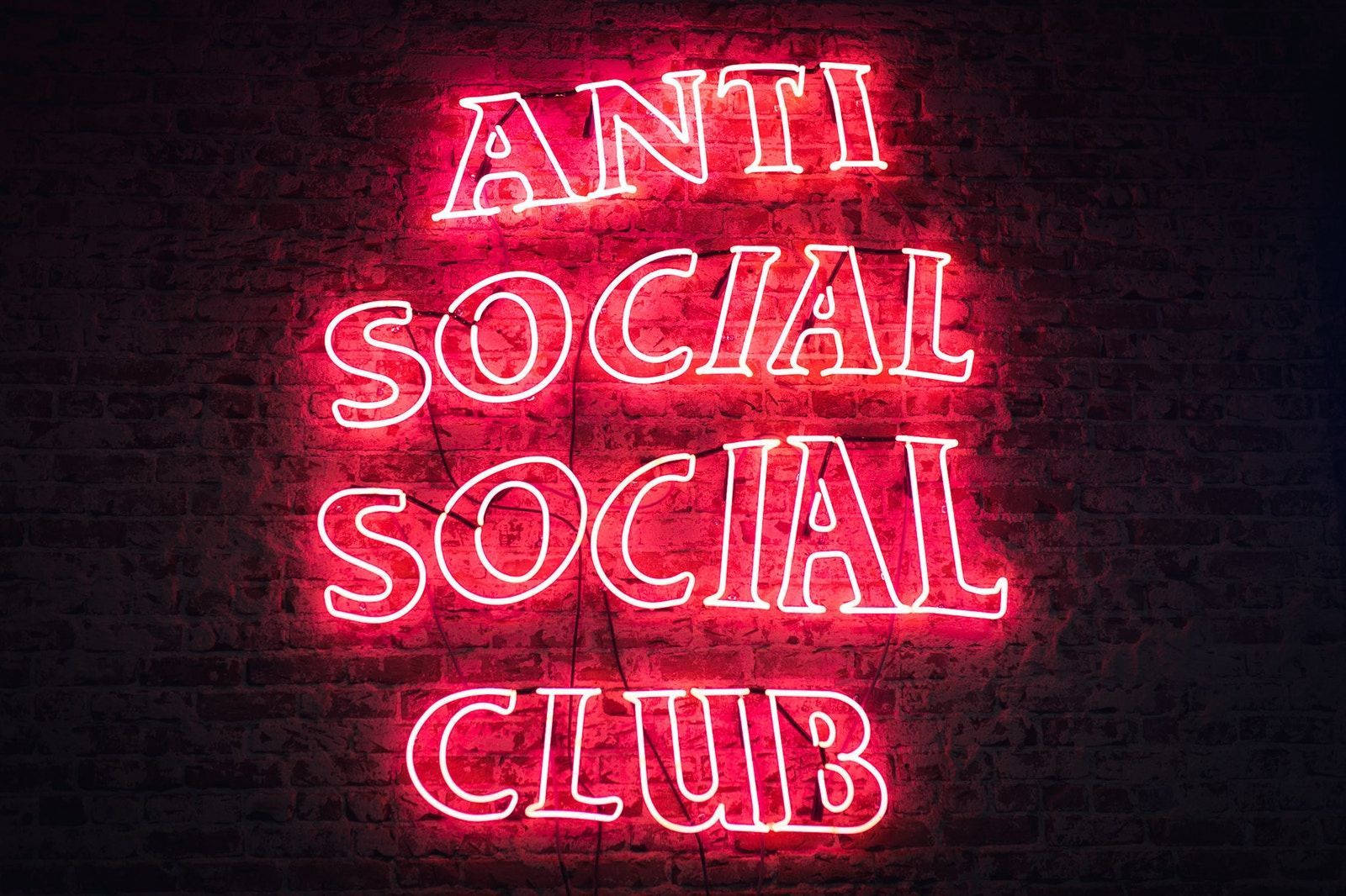 Anti Social Social Club Red Led Background