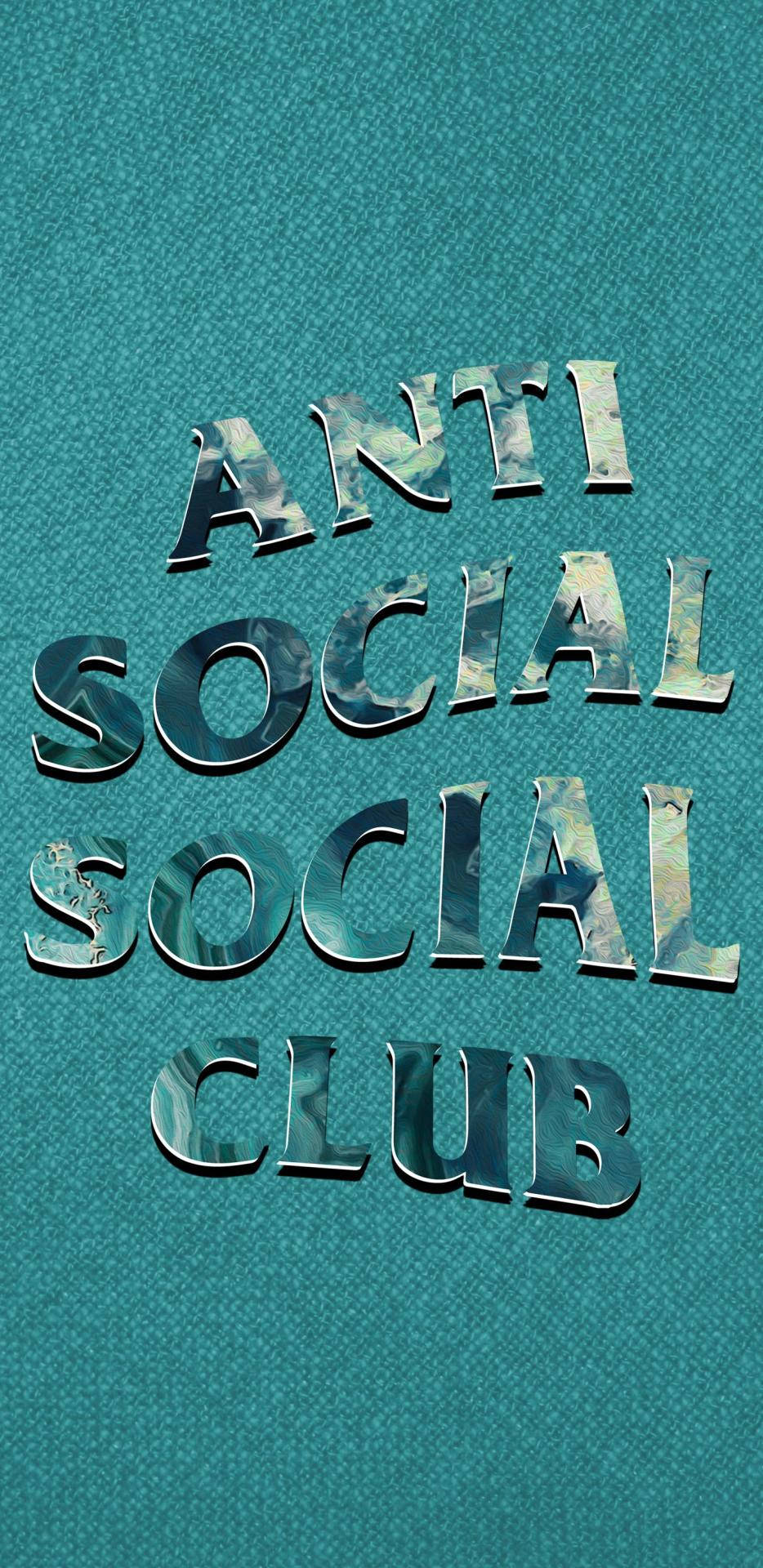Anti Social Social Club Sparkly Blue Background