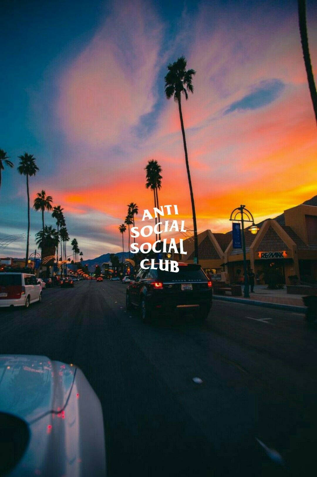 Anti Social Social Club Sunset Road Background