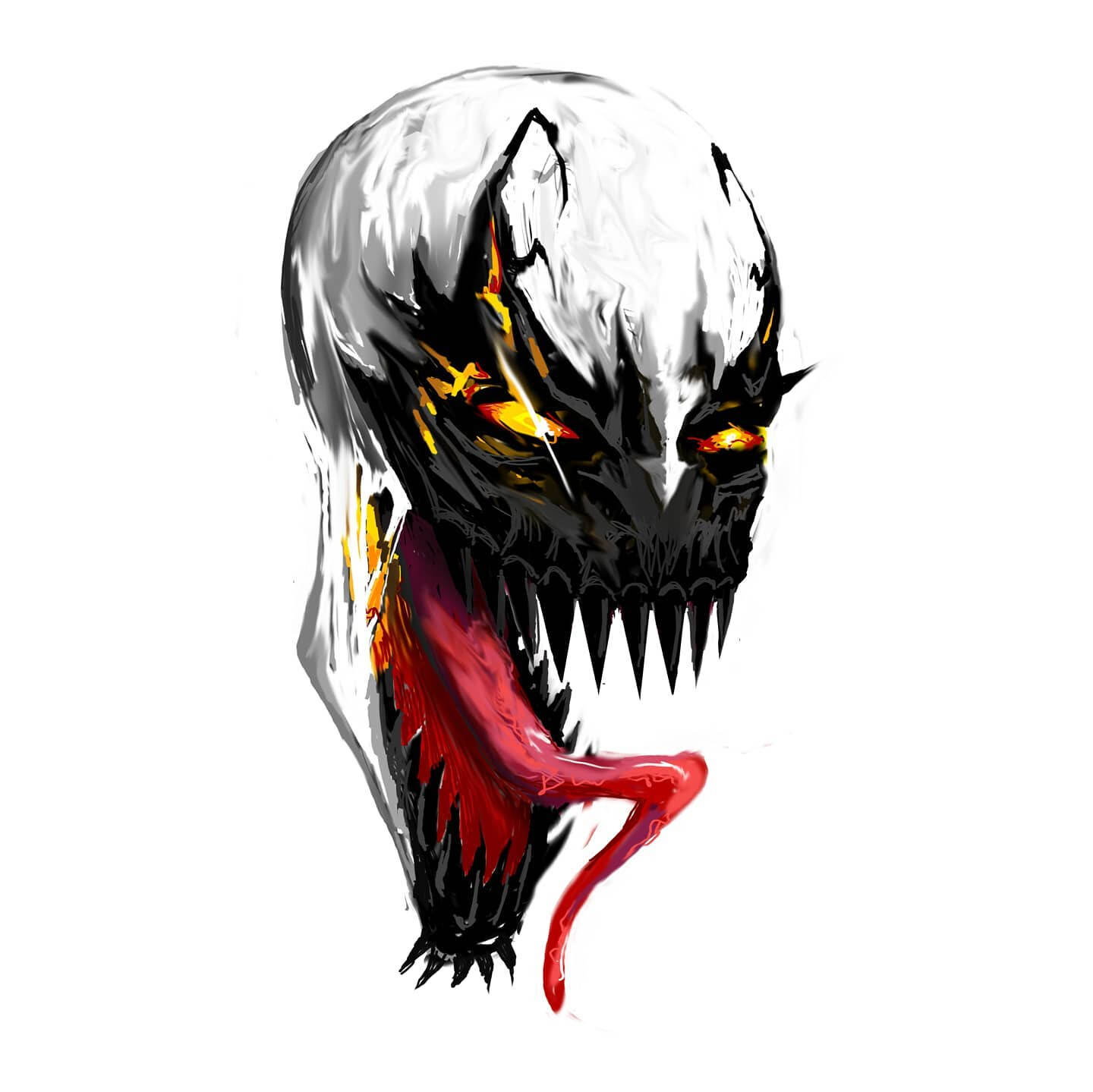Anti Venom Face In White Background