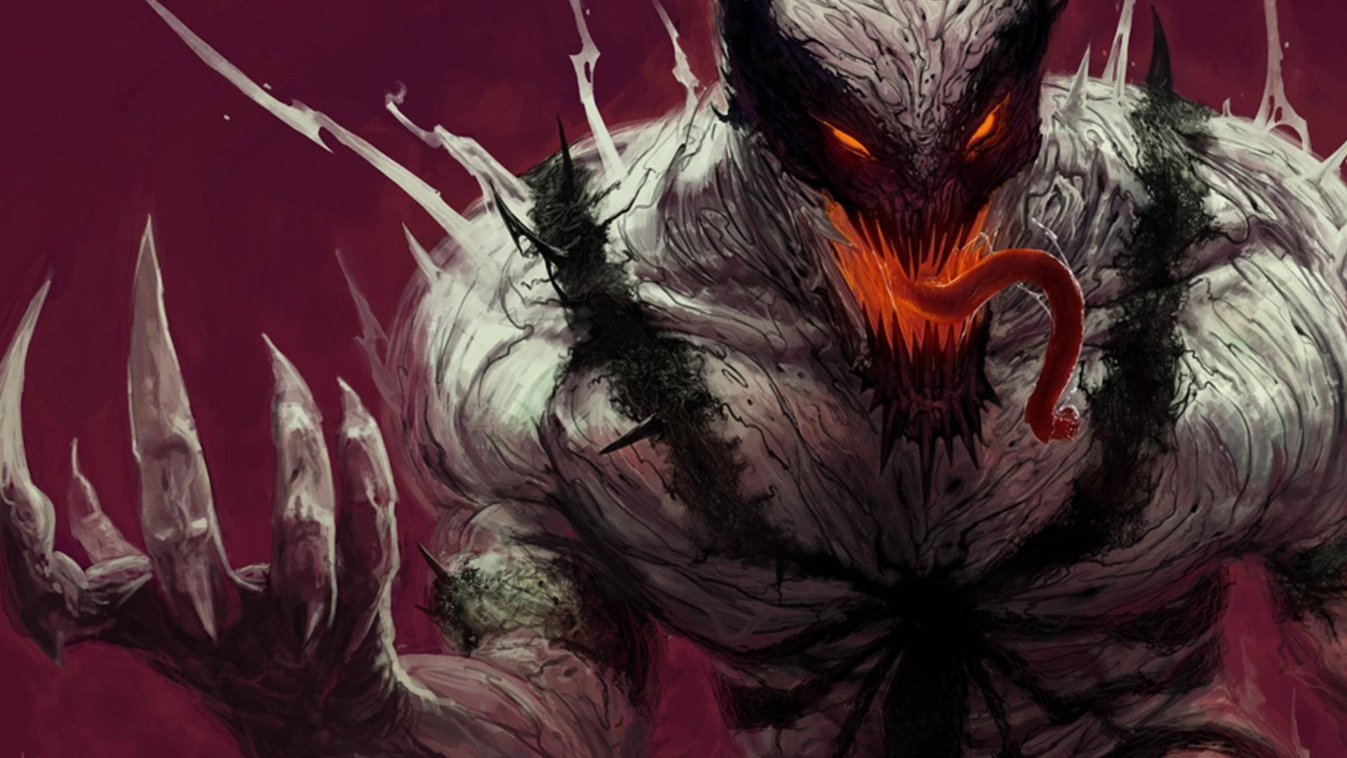 Anti Venom In Red Background