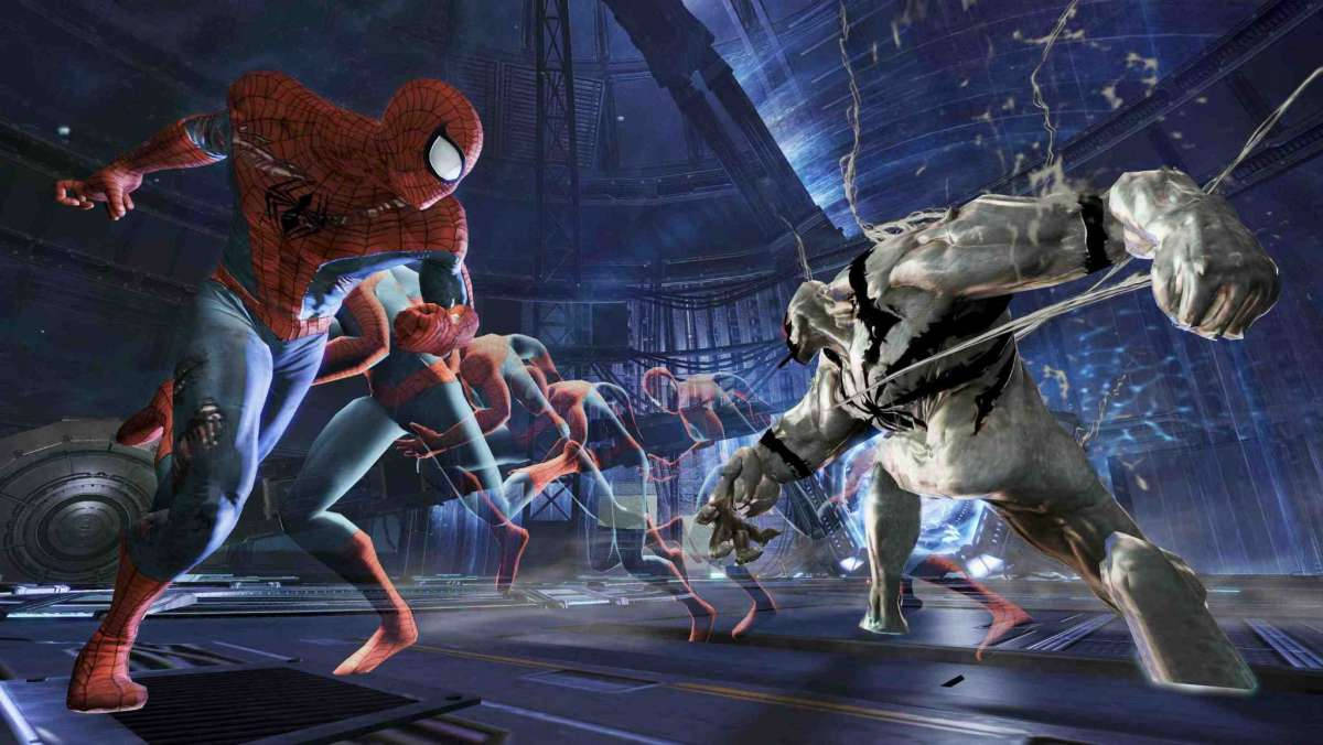 Anti Venom Spiderman Epic Scene Background