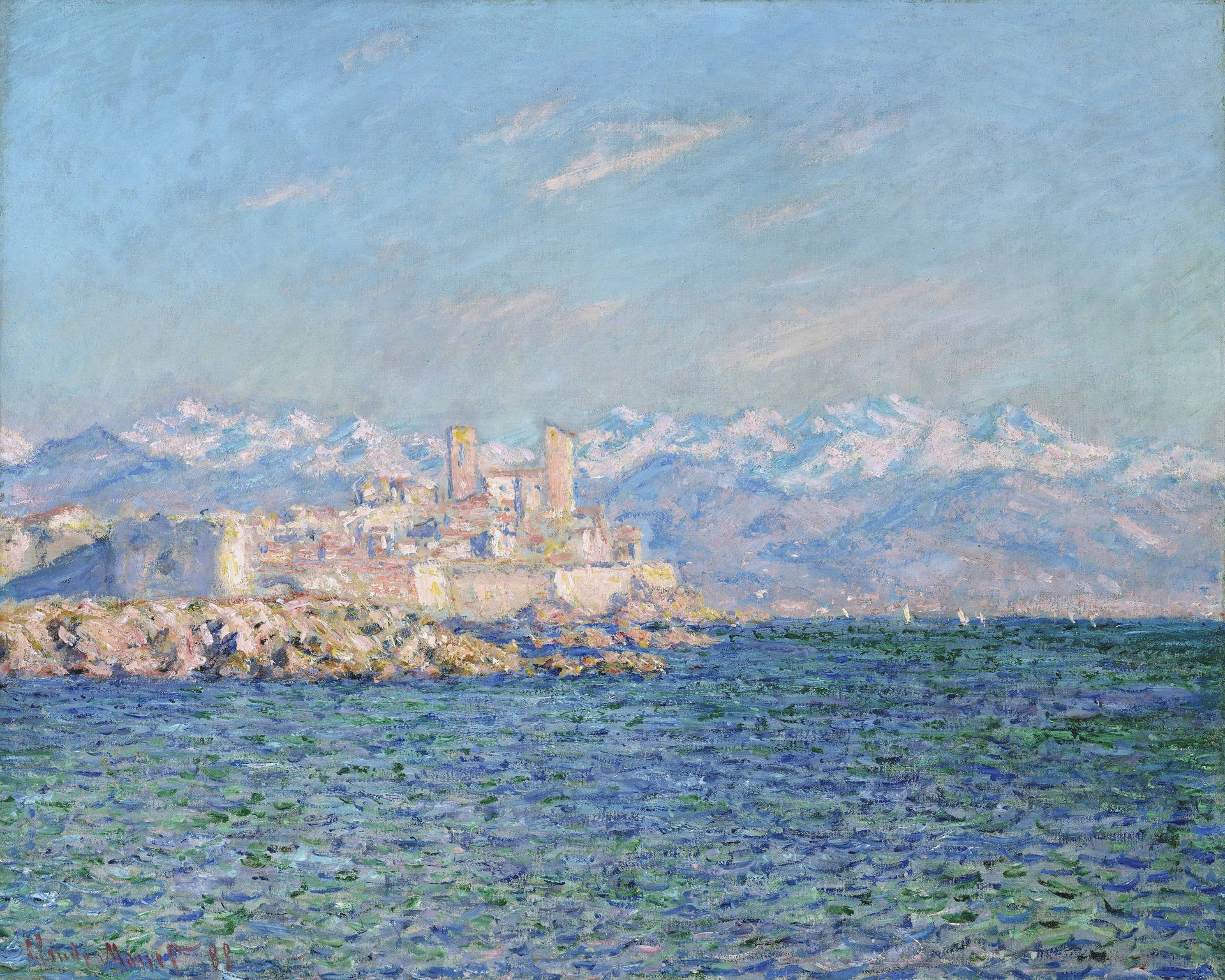 Antibes, Afternoon Effect Impressionist Painting Background
