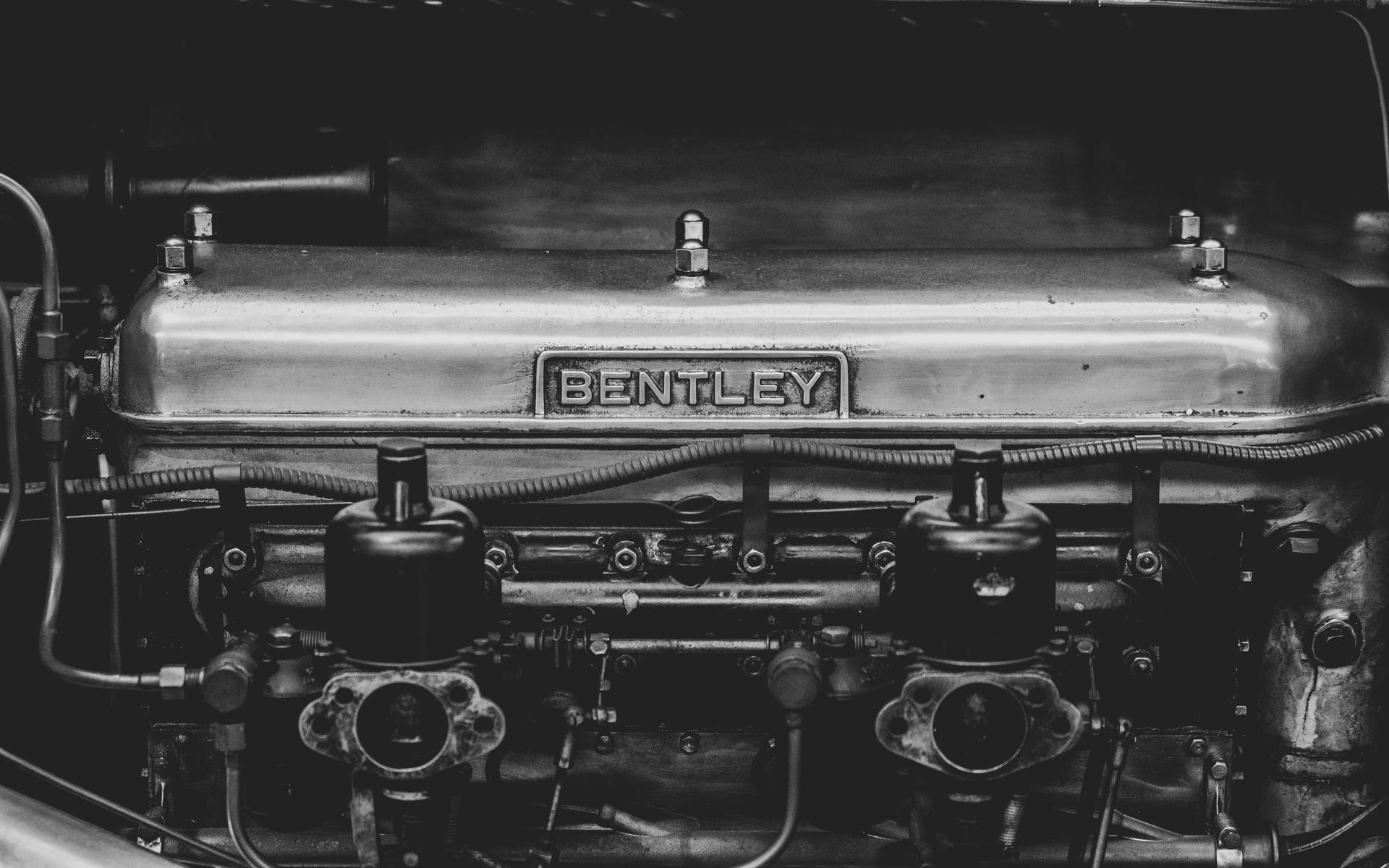 Antique Bentley Engine Background