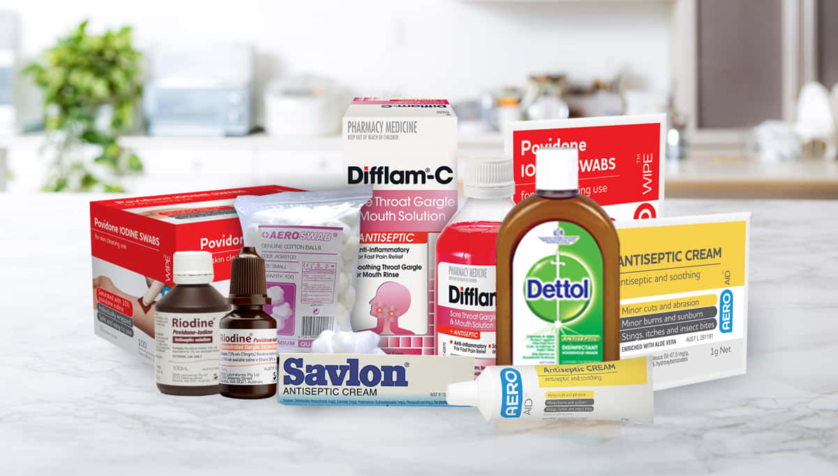 Antiseptic Products Haul Background