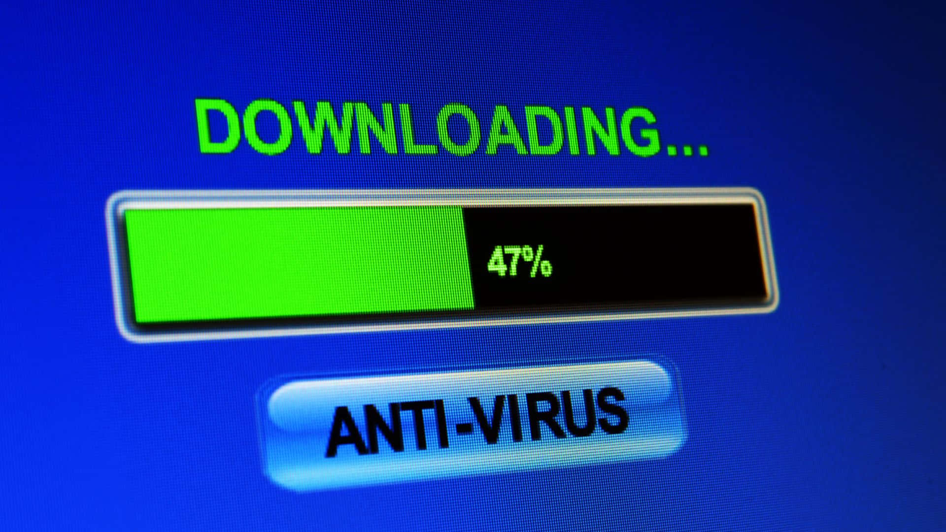 Antivirus Download With Green Status Bars Background