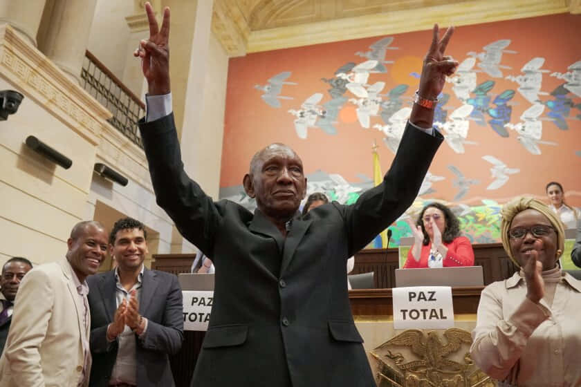 Antonio Cervantes Decorated In Congress Award Ceremony Background