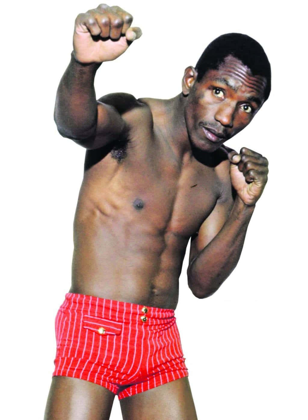 Antonio Cervantes Wearing Red Shorts On White Background