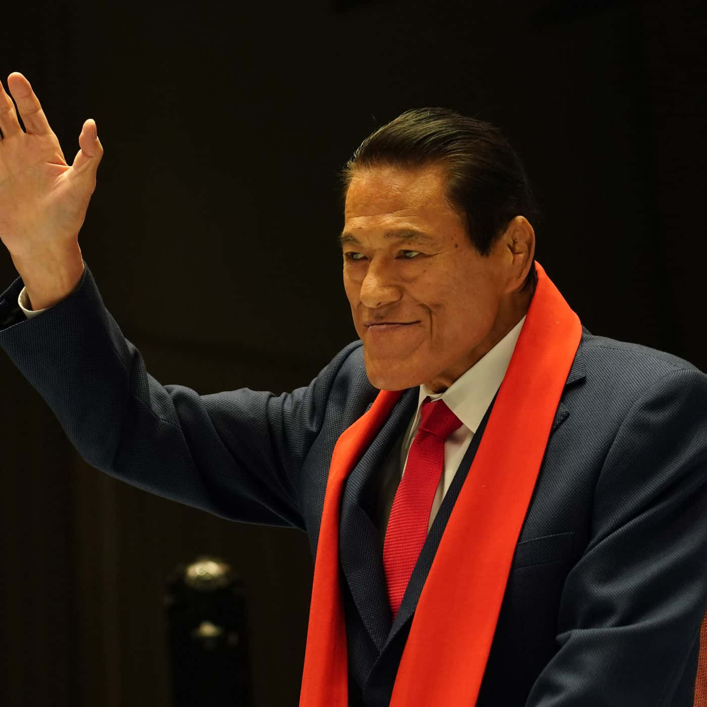 Antonio Inoki Raising Hand Background