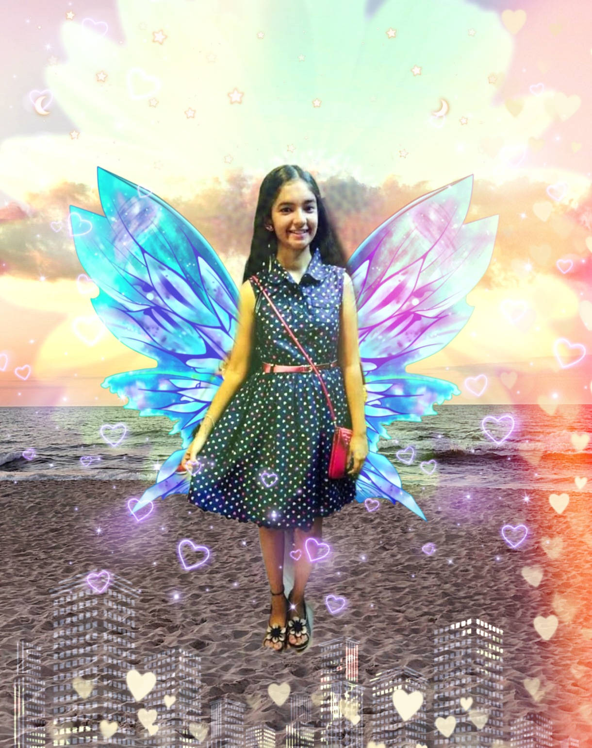 Anushka Sen Butterfly Art Background