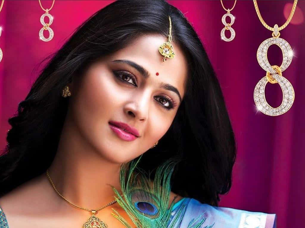 Anushka Shetty Traditional Look H D Background