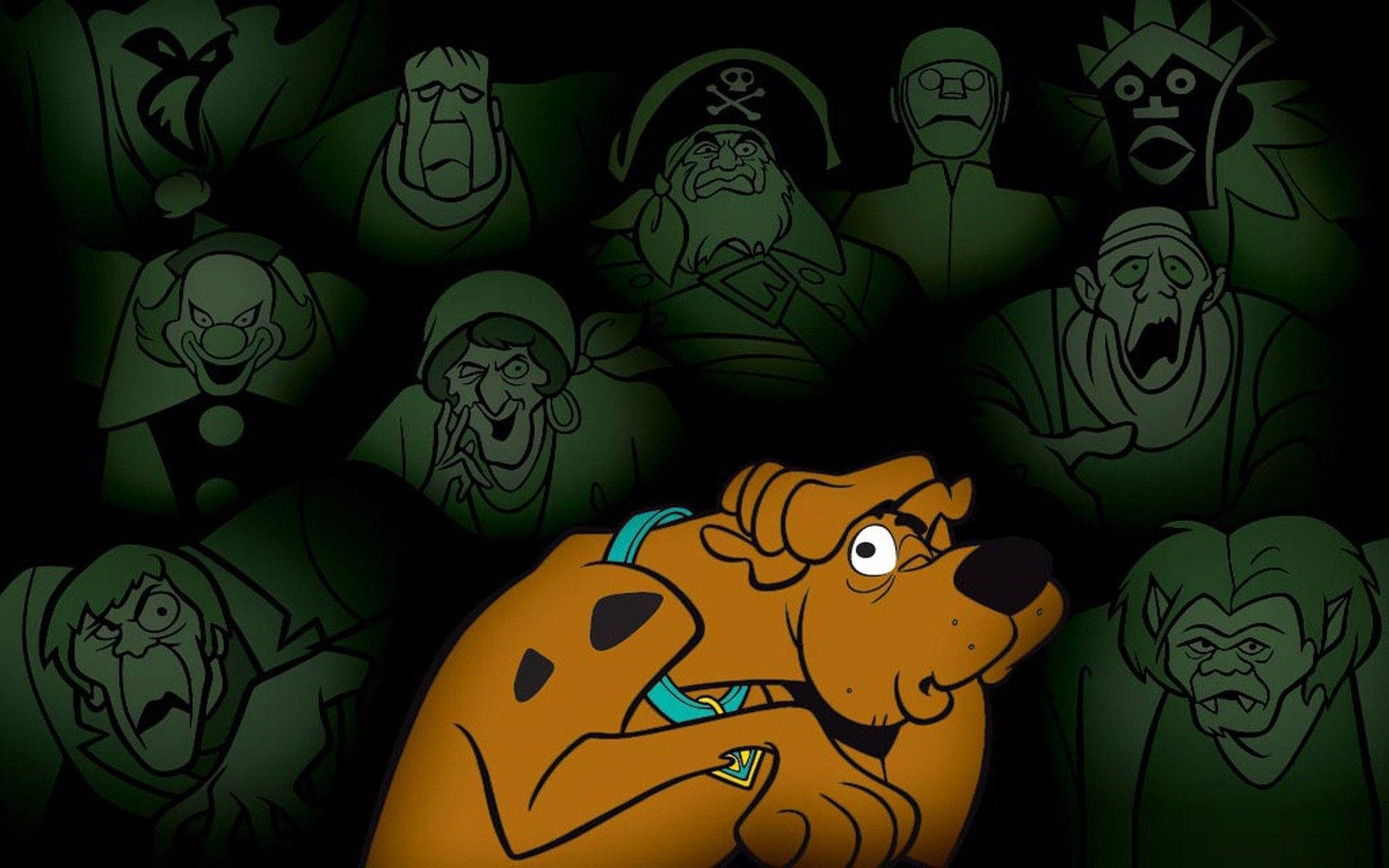 Anxious Face Of Scooby Doo Background