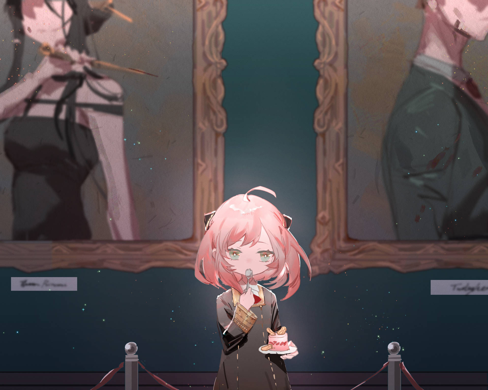 Anya Forger In A Gallery Background