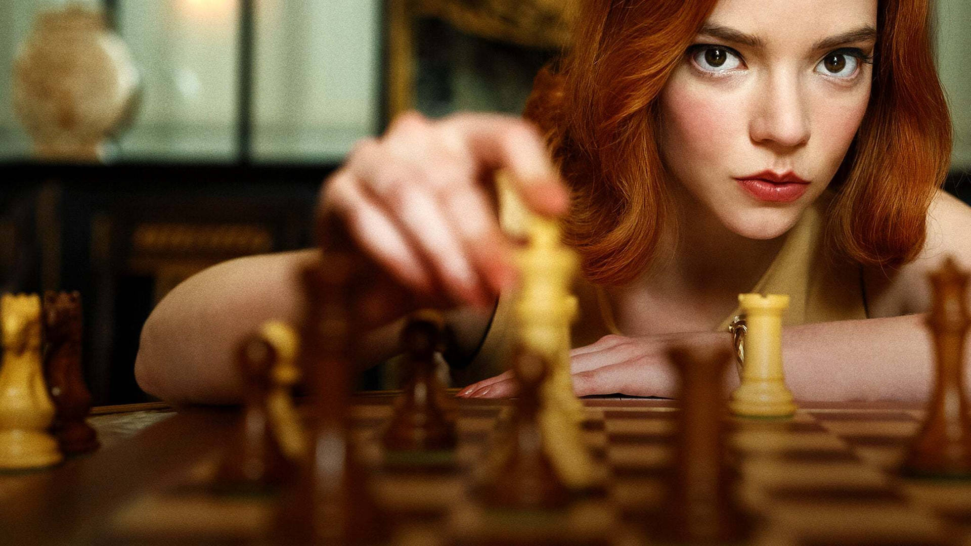 Anya Taylor-joy As Beth Harmon In The Queen's Gambit Background