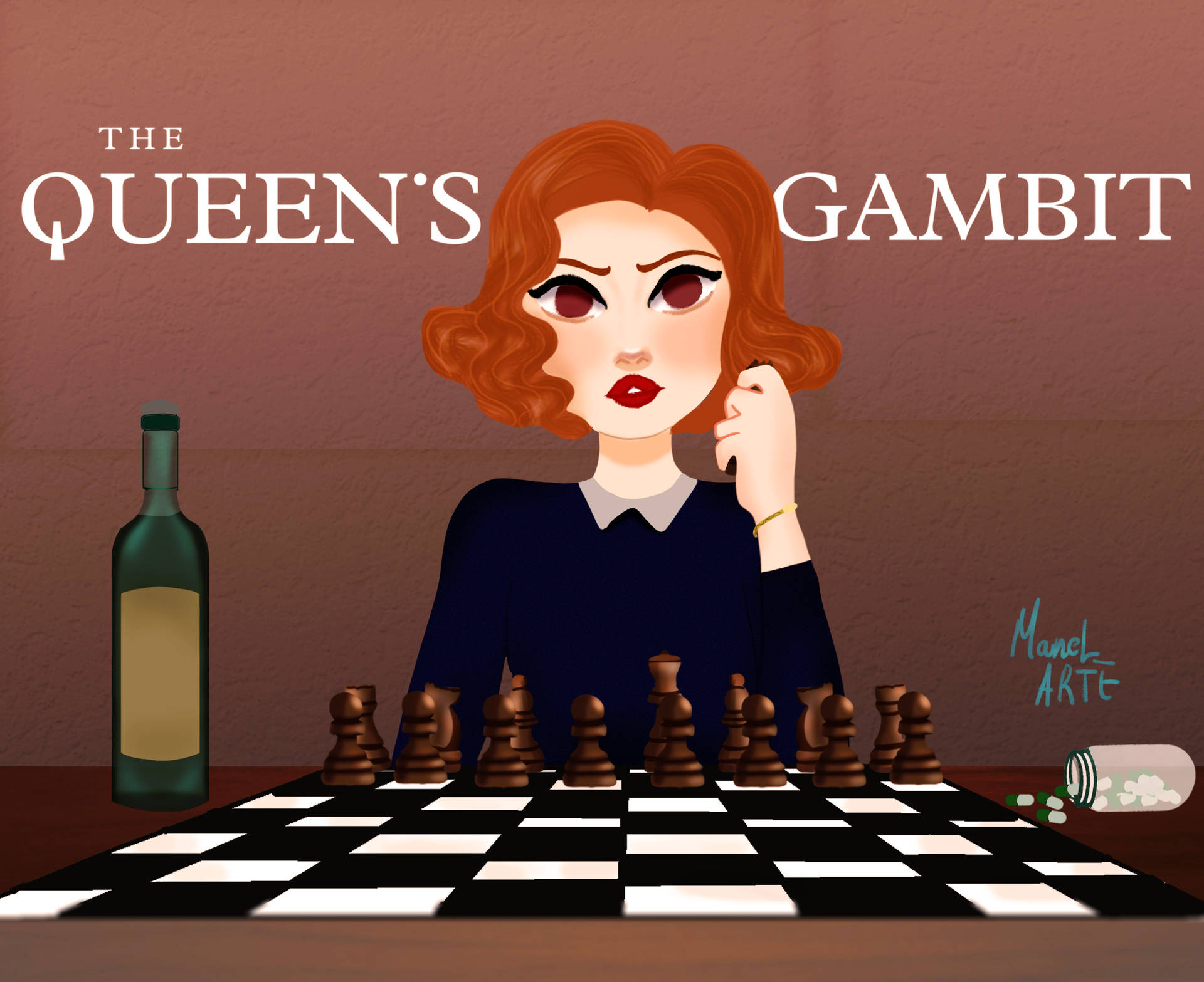 Anya Taylor-joy In The Queen's Gambit Background