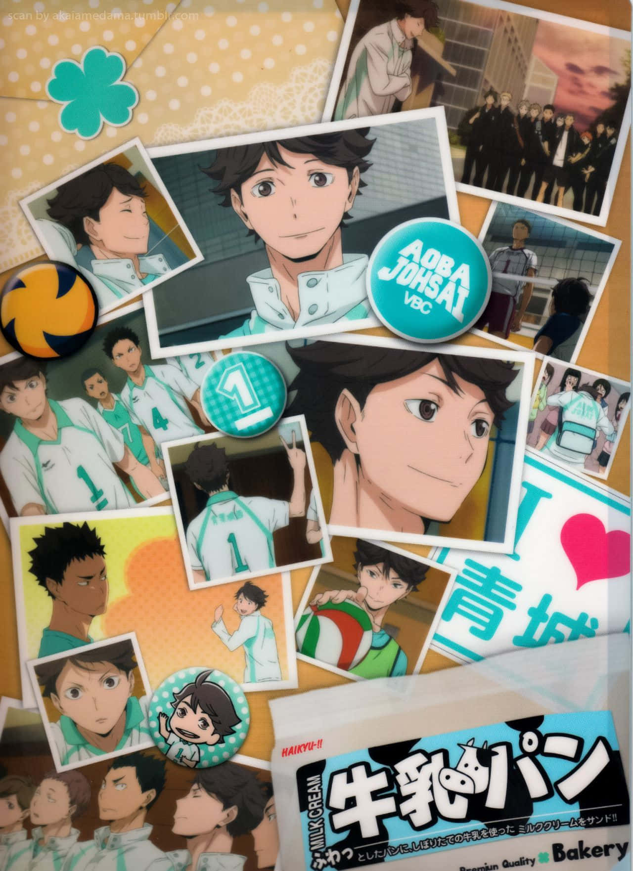 Aoba Johsai Scrapbook Phone Background