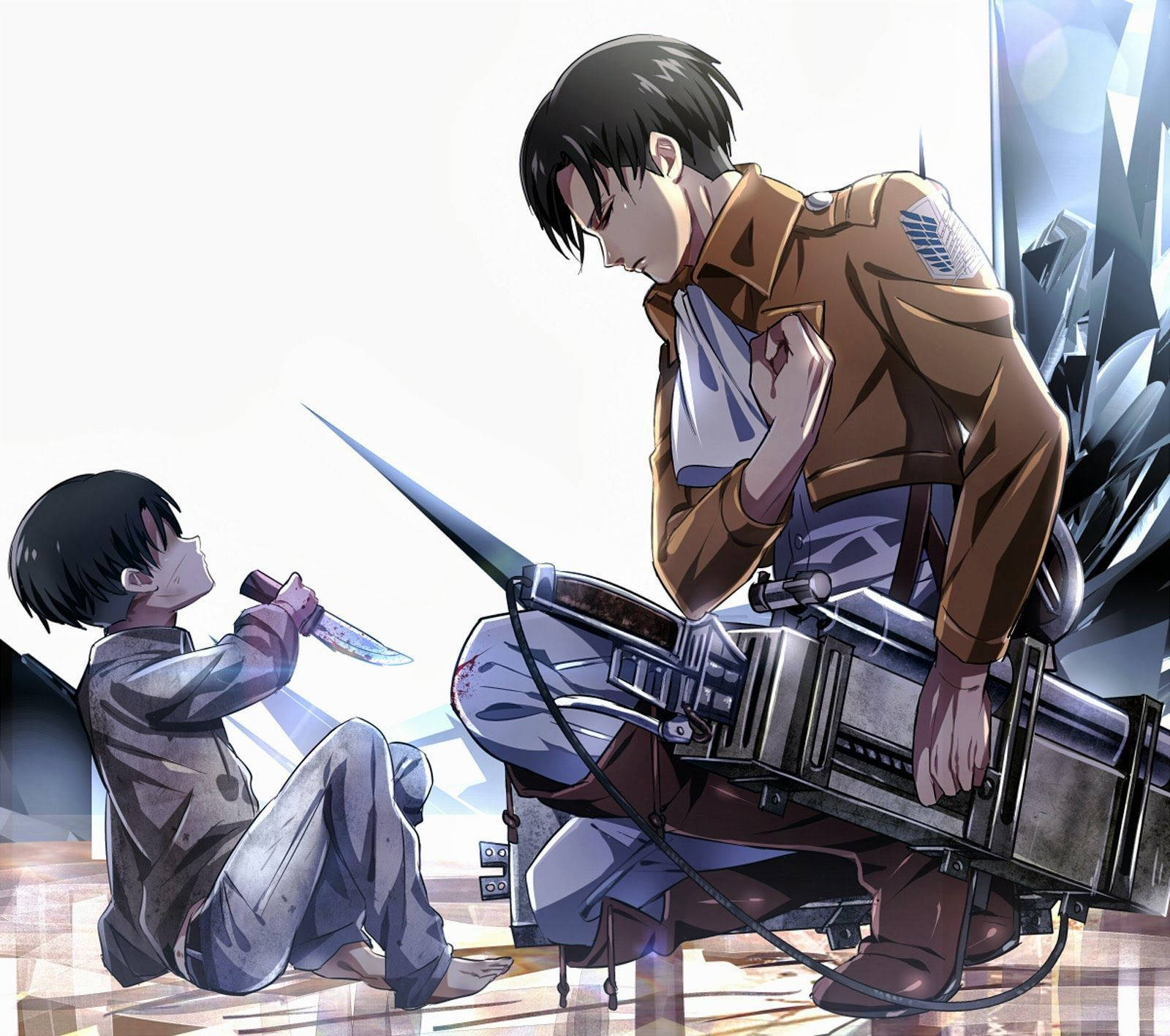 Aot Levi Past And Present Background