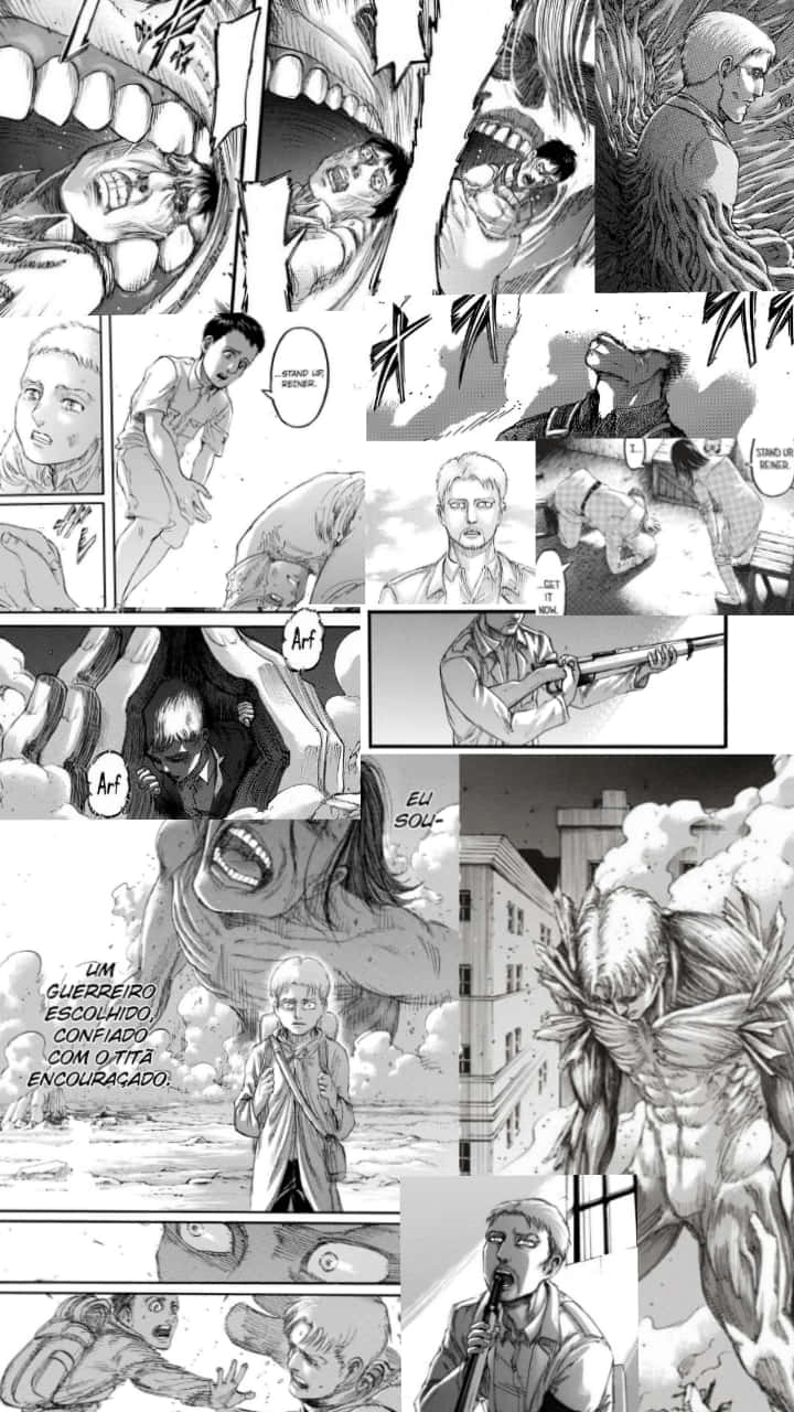 Aot Manga Collage Background