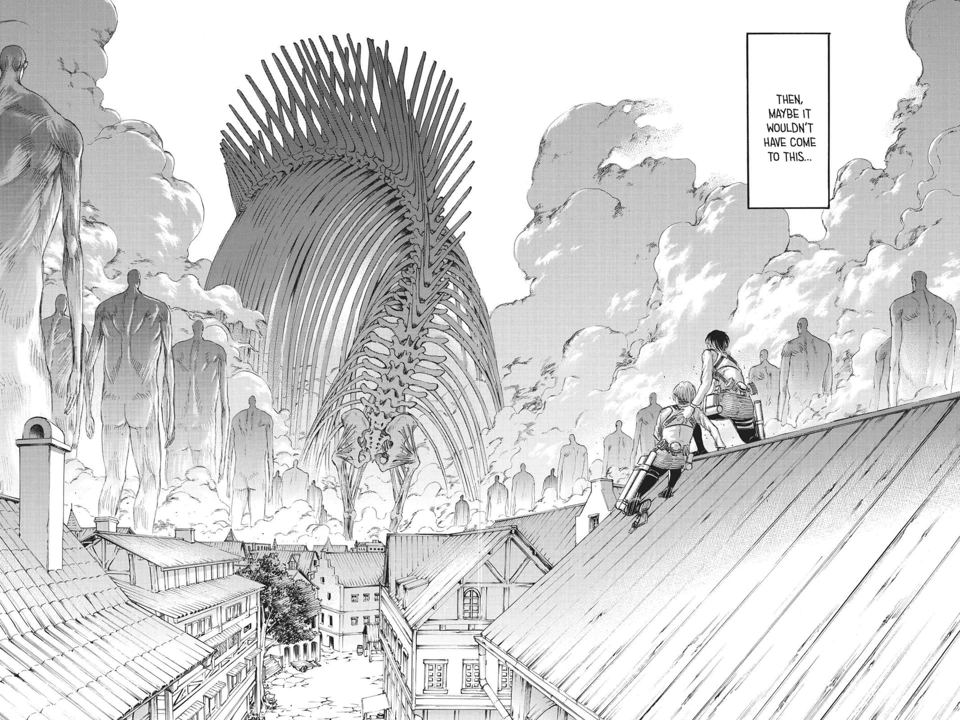 Aot Manga Spine-like Entity Background