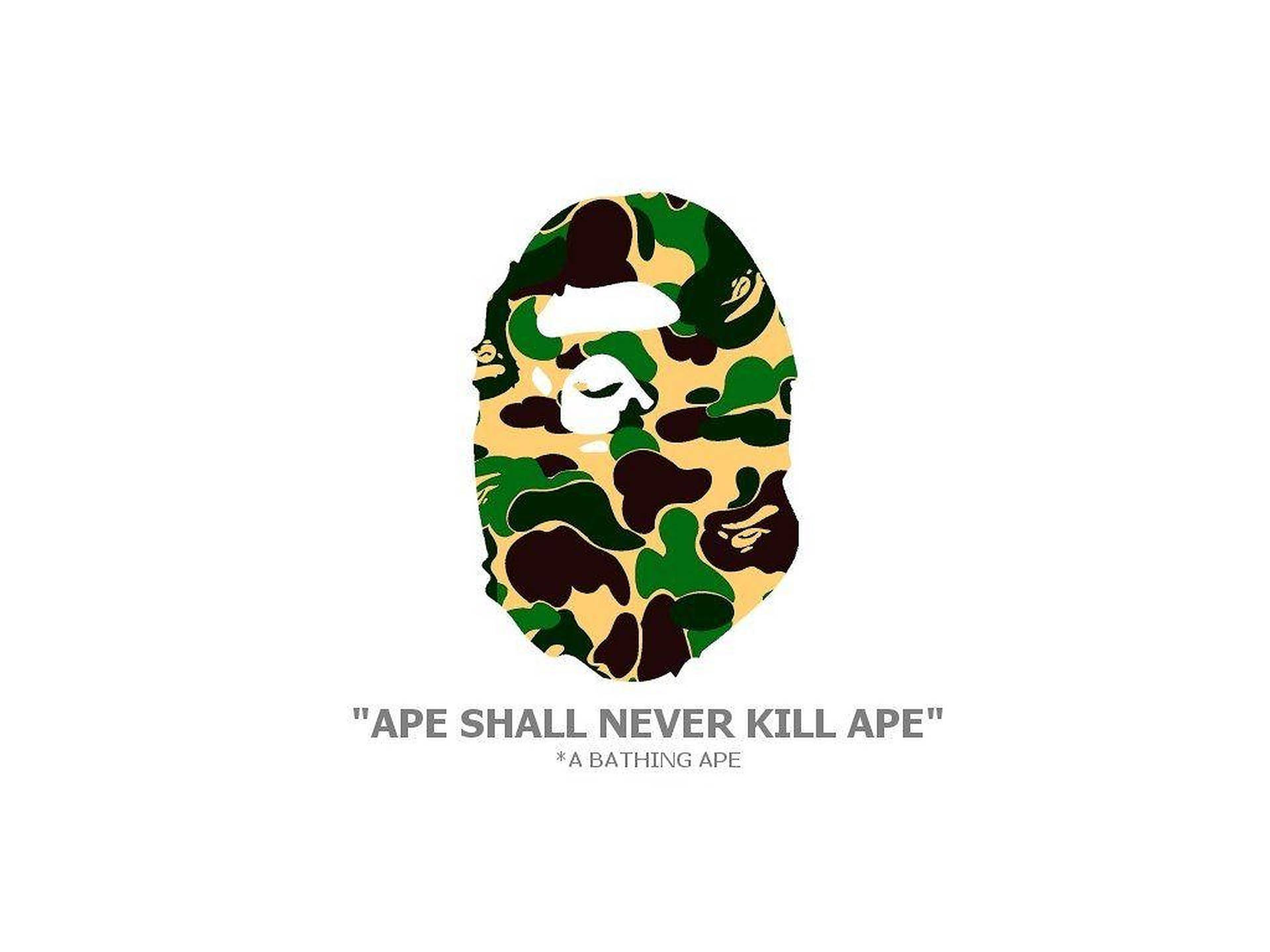 Ape Shall Never Kill Bape Logo Background