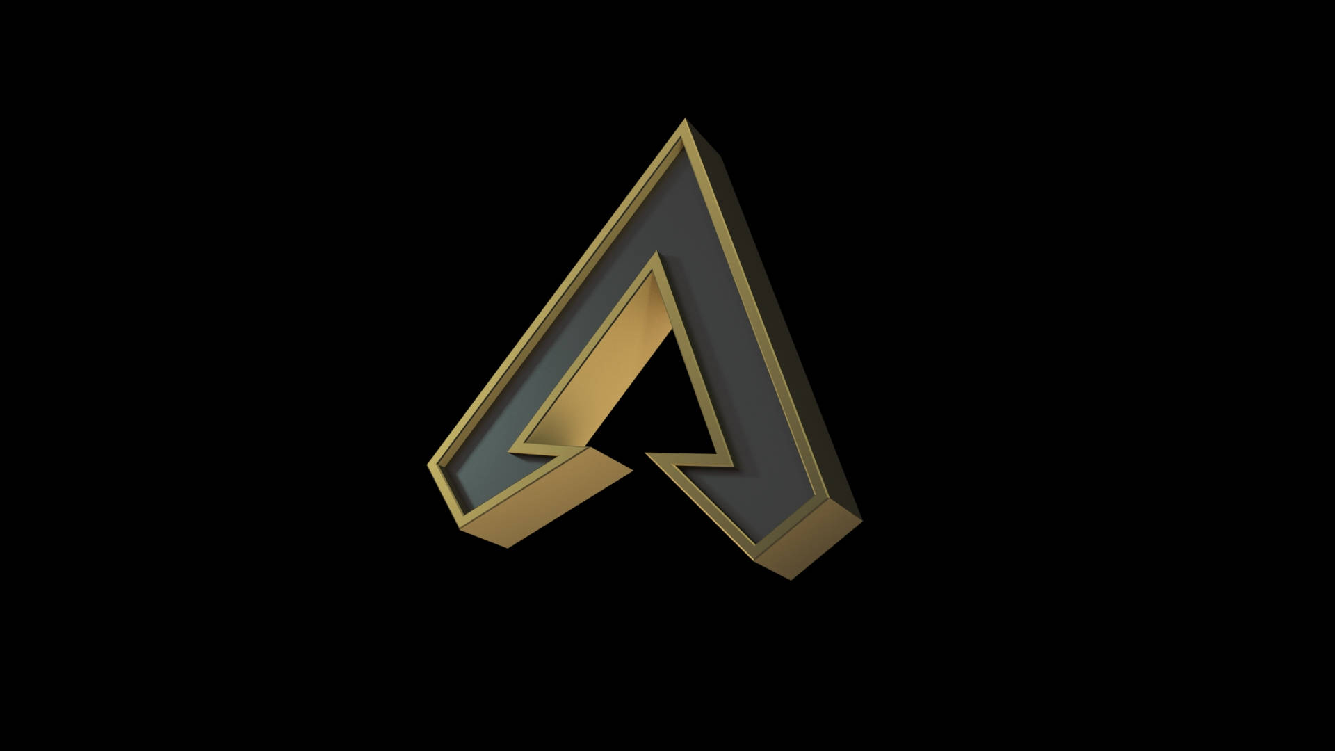 Apex Legends Iphone 3d Gold Logo Background