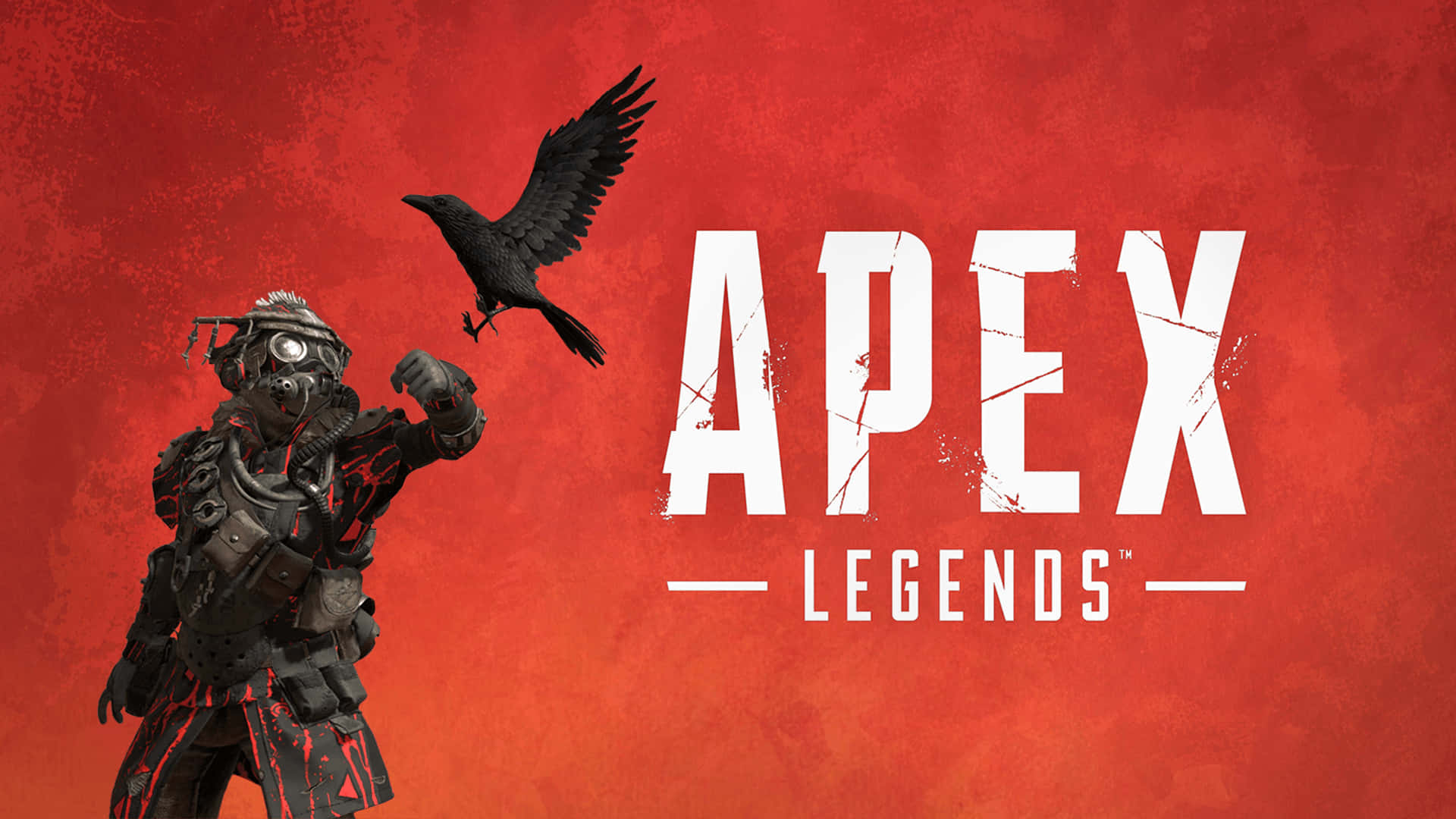 Apex Legends Logo With Bloodhound Background