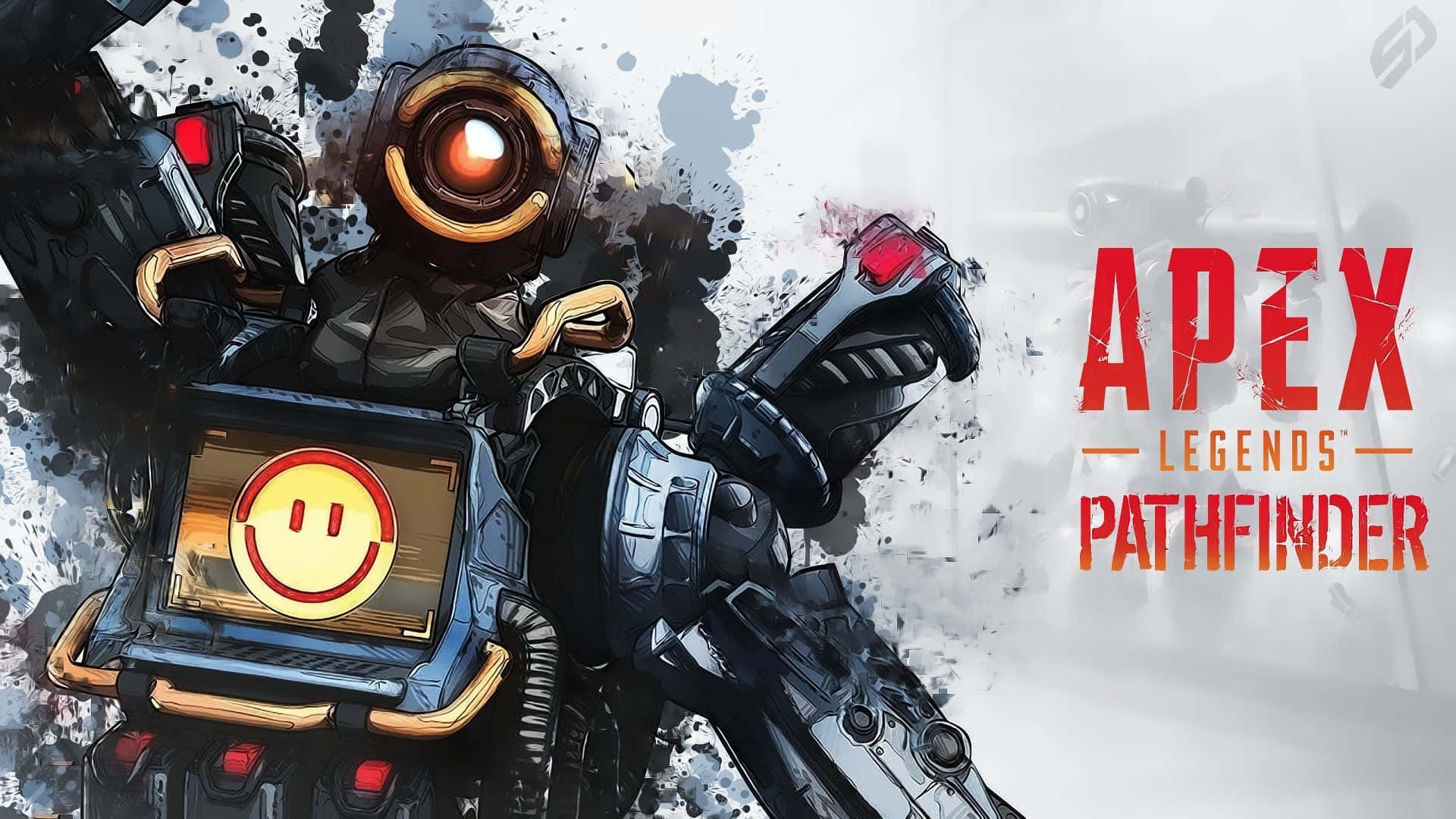 Apex Legends Logo With Robot Character