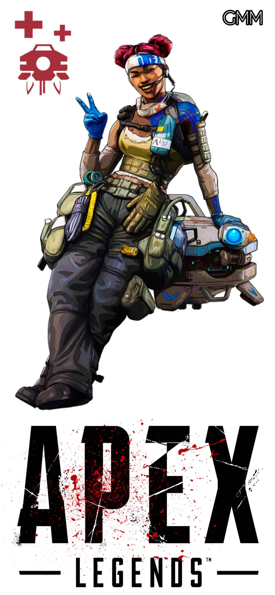 Apex Legends Mobile Lifeline With Game Logo Background