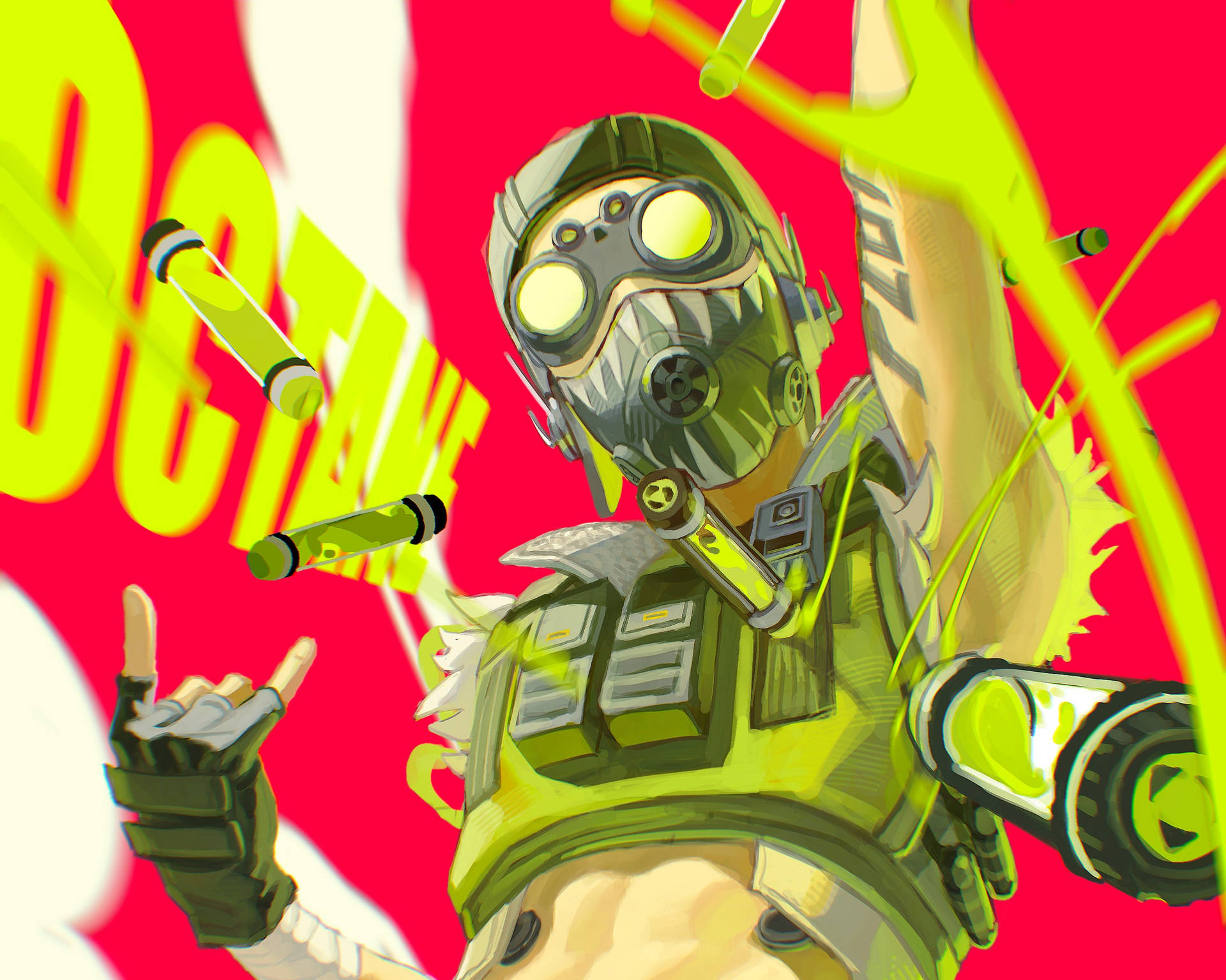 Apex Legends Octane Neon Green Background