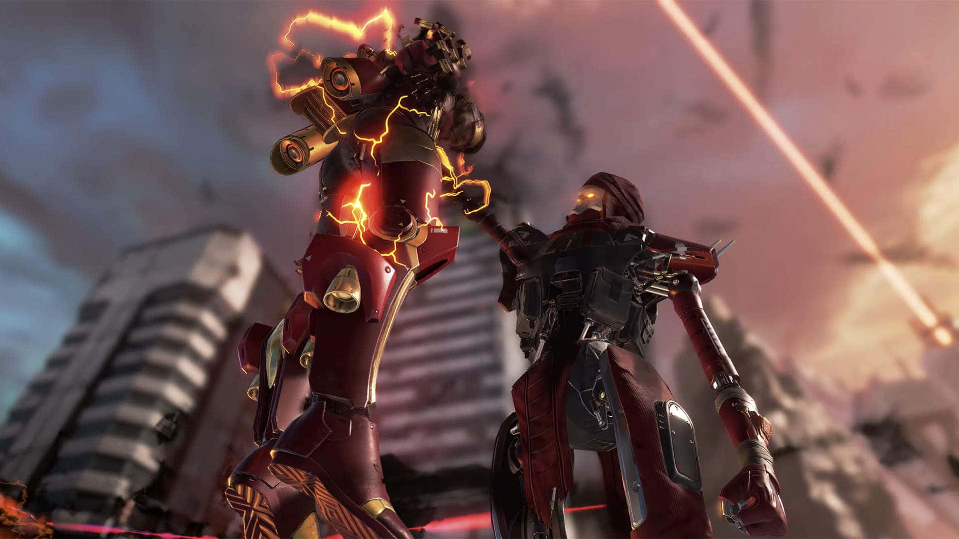 Apex Legends Revenant Destroying A Robot Enemy Background