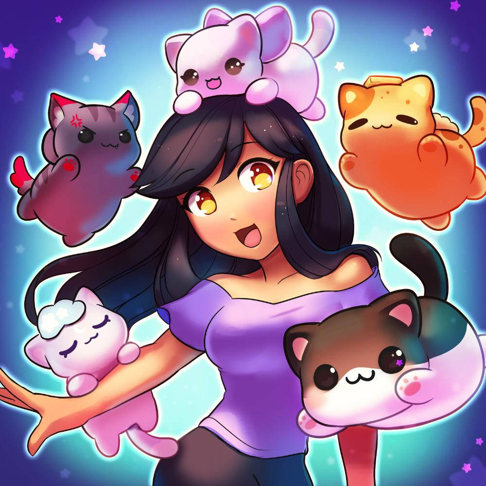 Aphmau With Five Cats Background