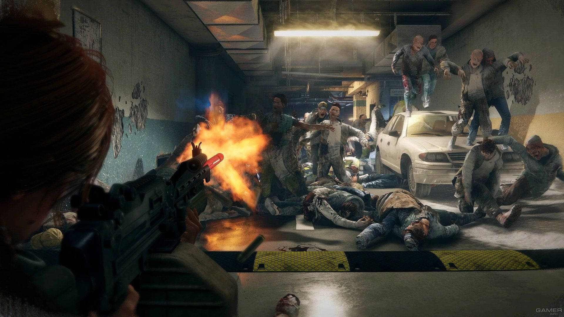 Apocalyptic Highway Tunnel Scene In World War Z Aftermath – Gaming Screenshot Background