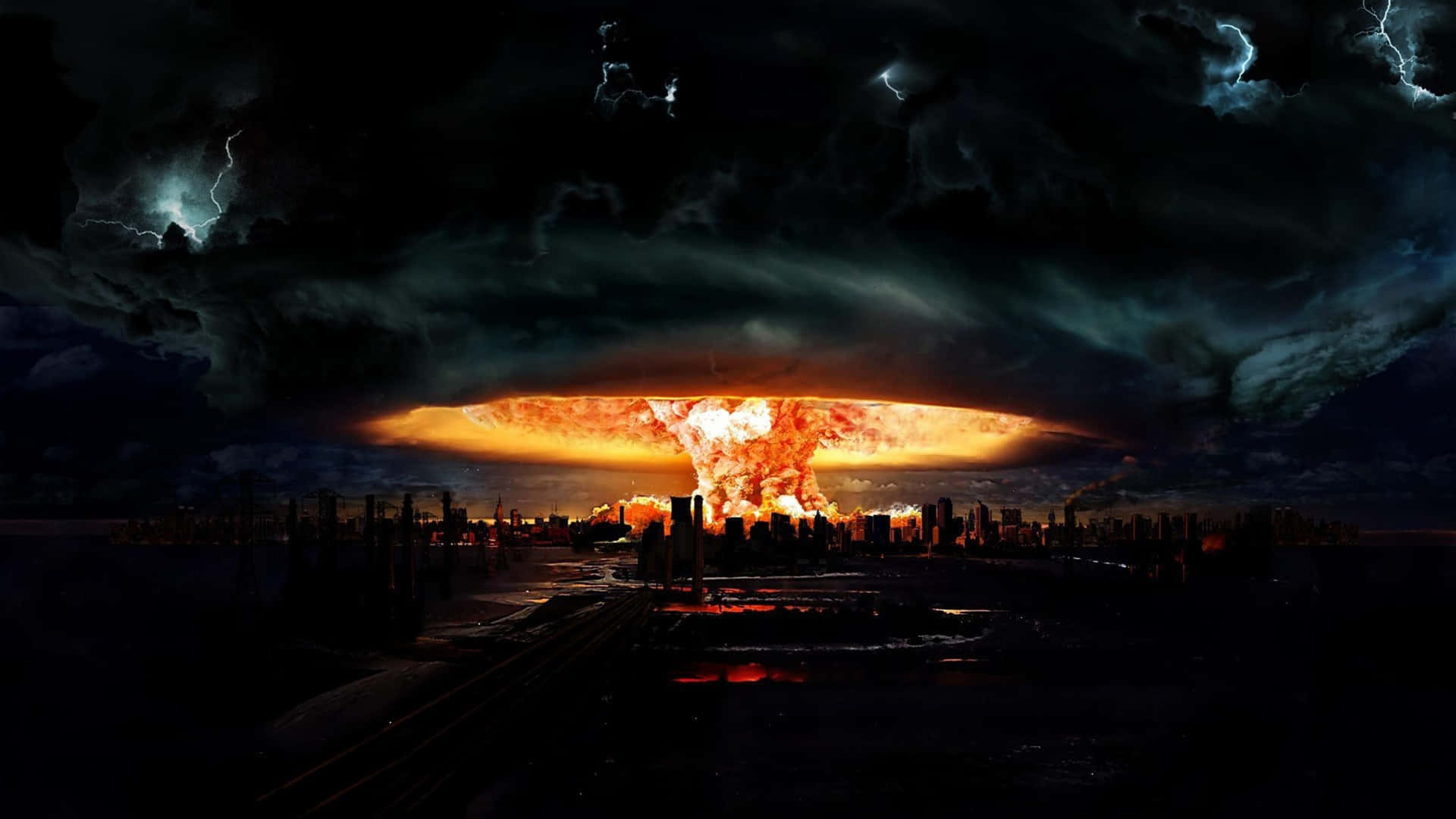 Apocalyptic_ Nuclear_ Explosion_ Cityscape Background
