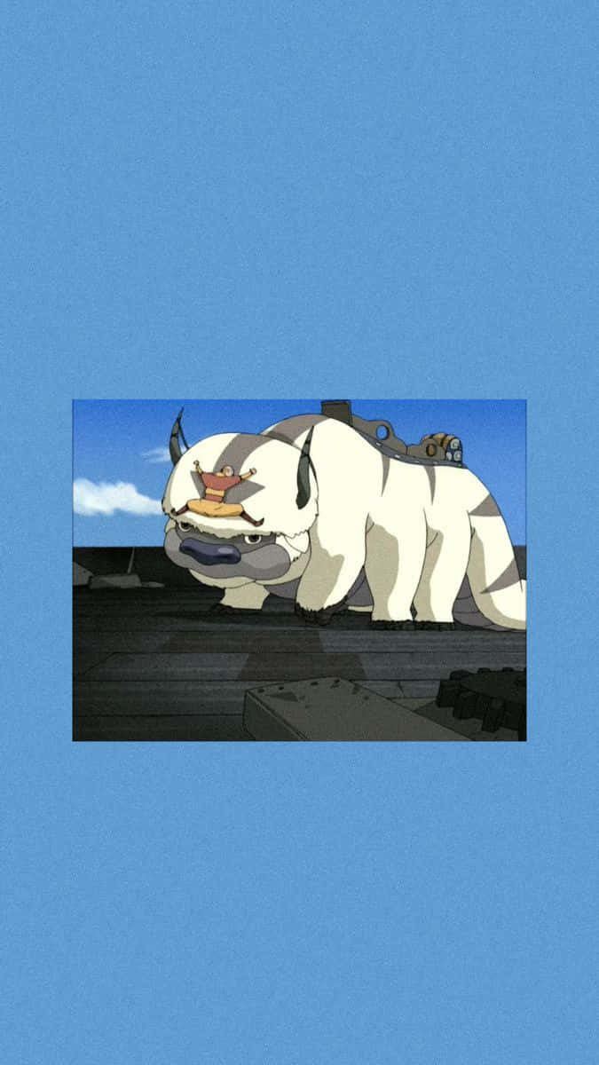 Appa And Aang From Avatar Background
