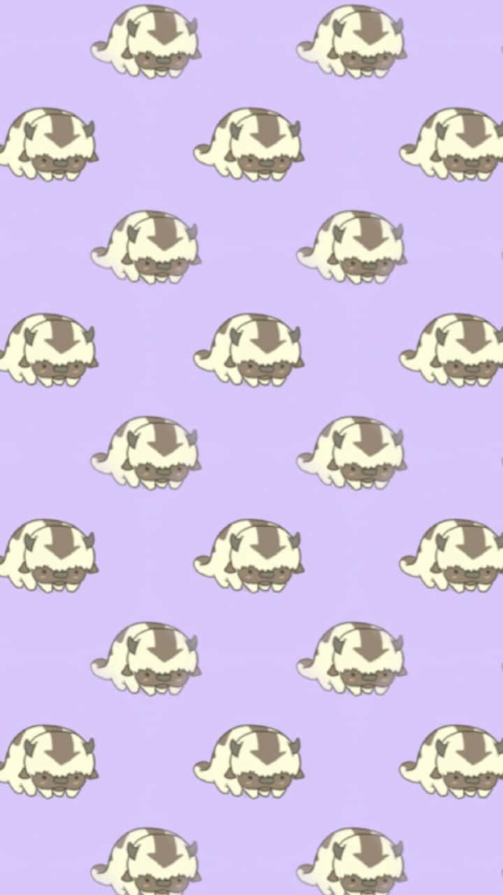 Appa From Avatar Pattern Background