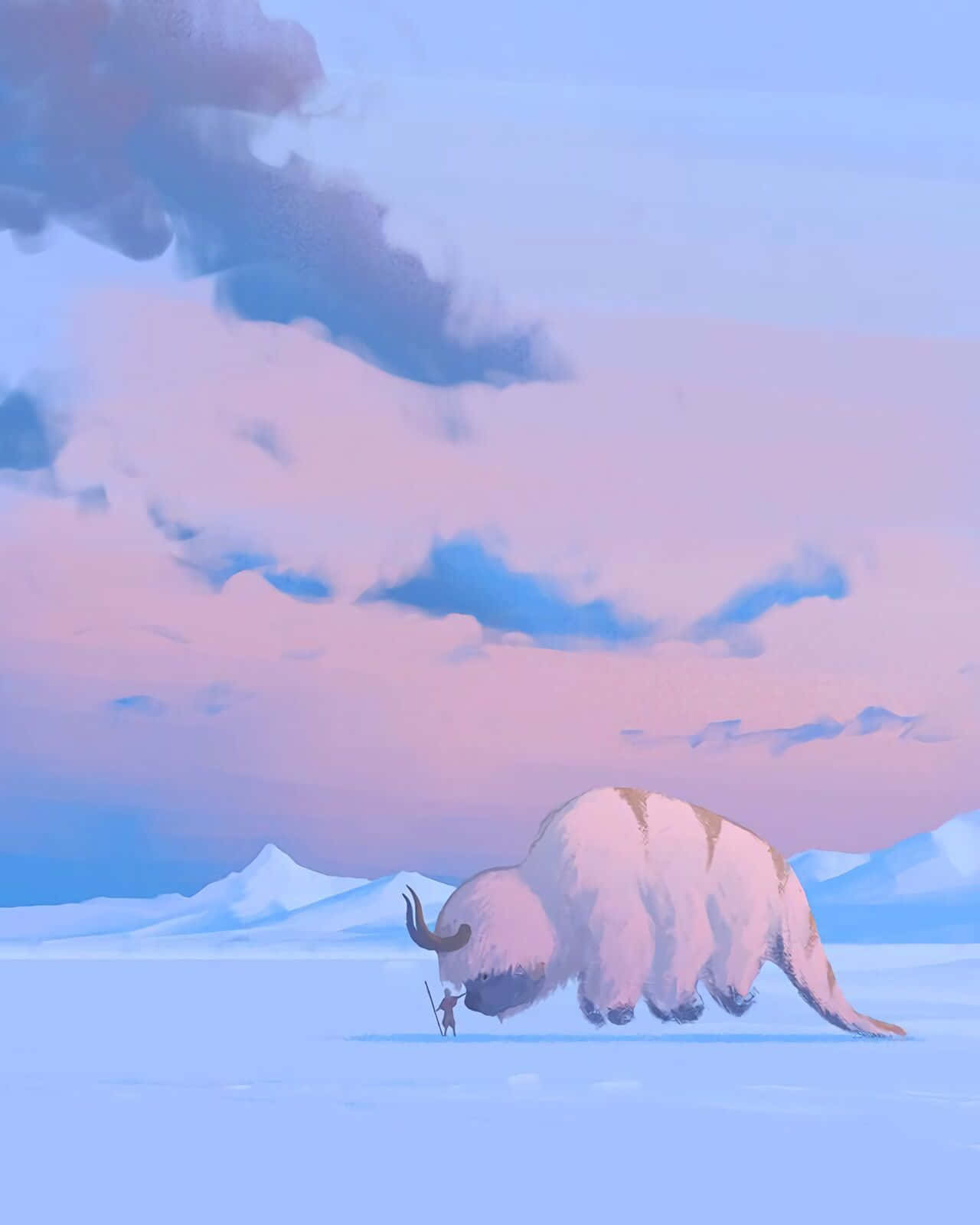 Appa Soaring Through The Air Background