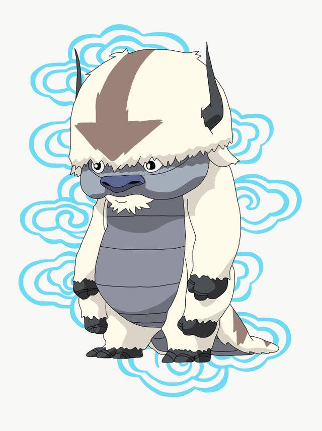 Appa Standing Upright Background