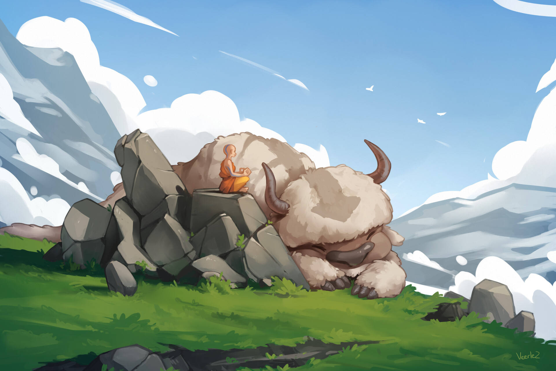 Appa Taking A Nap Background