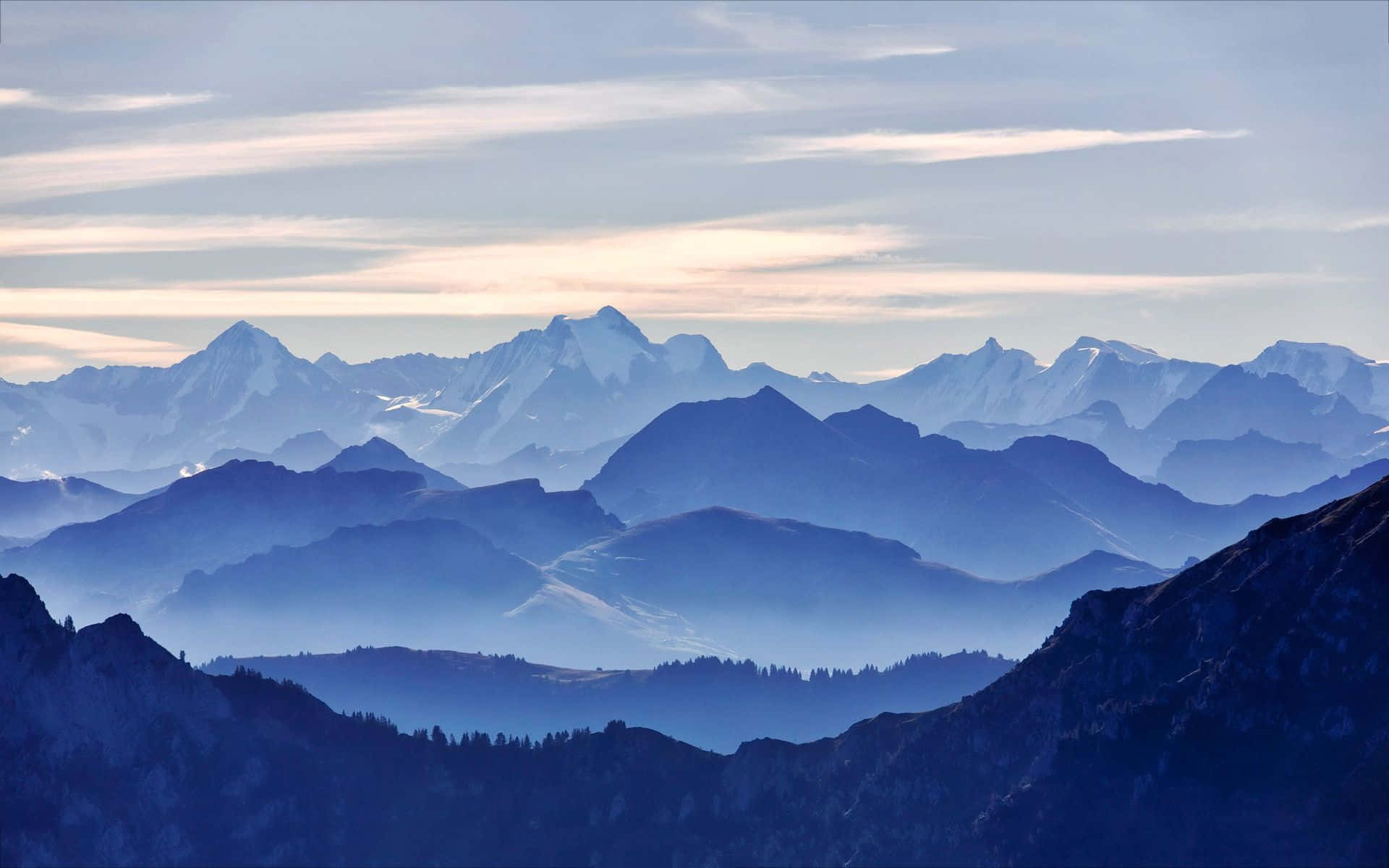 Appalachian Blue Range Mountain Landscape Background