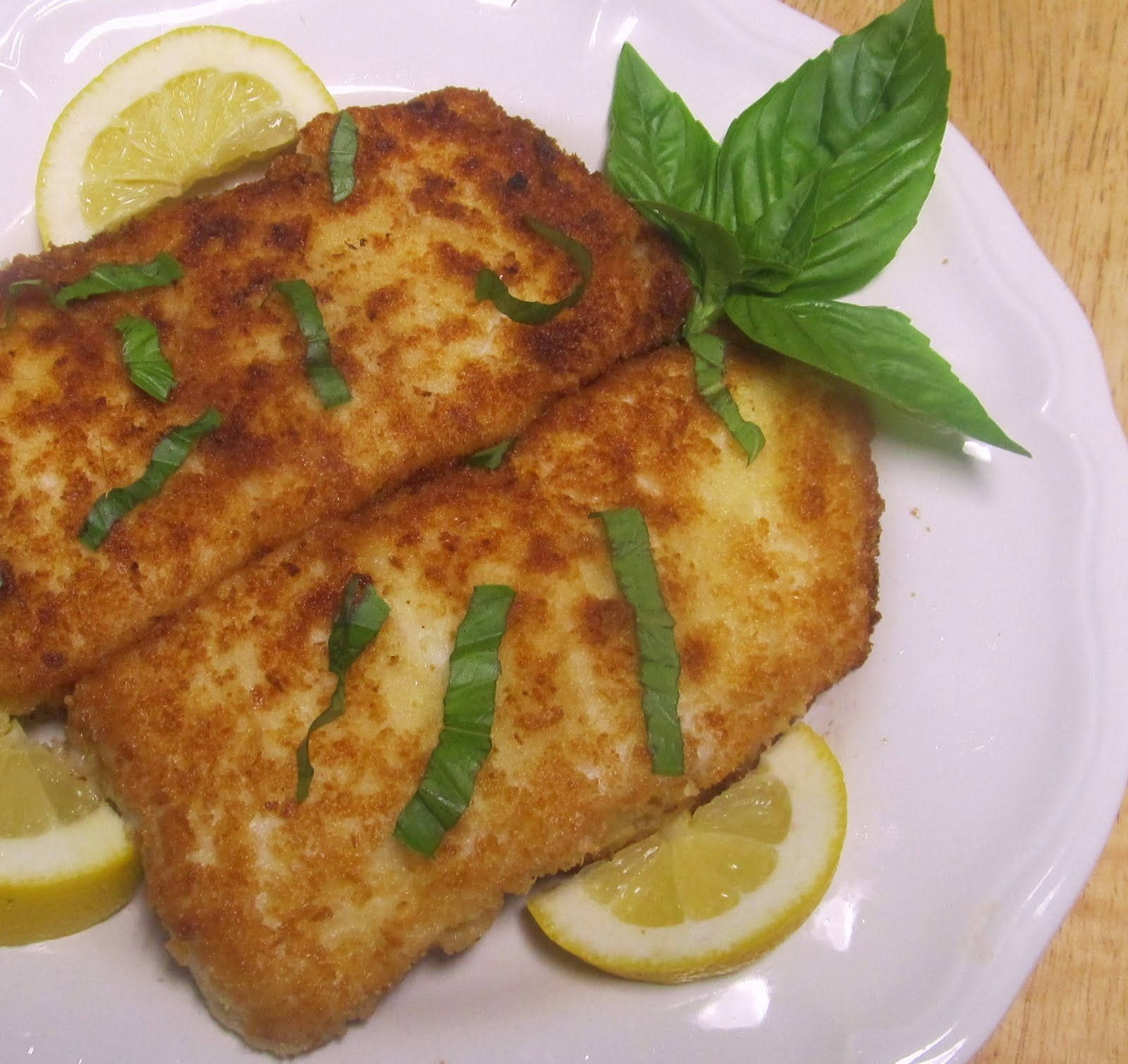 Appealing Fried Halibut Fillet Background