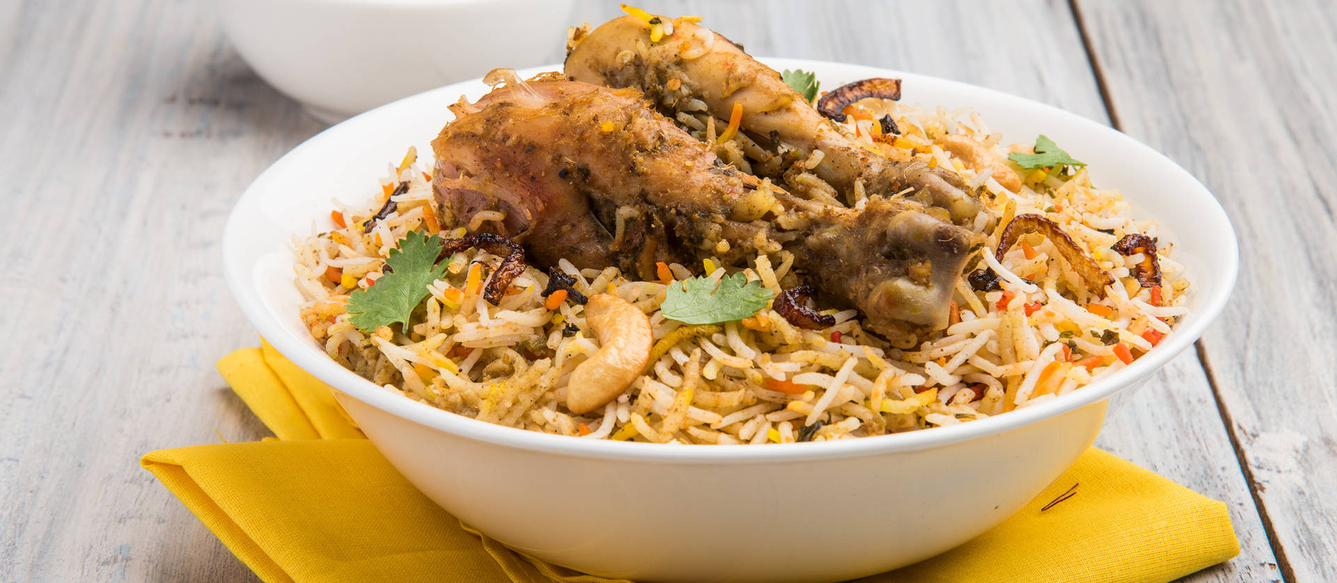 Appetizing Chicken Biryani Background