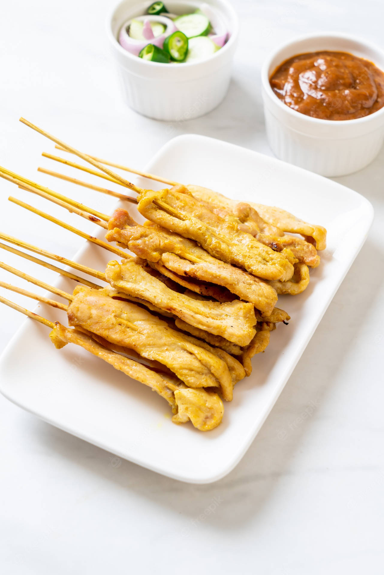 Appetizing Chicken Satay Asian Food