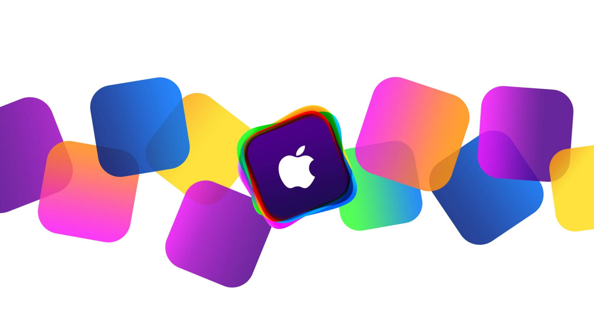 Apple 4k Ultra Hd Colorful Cubes Background