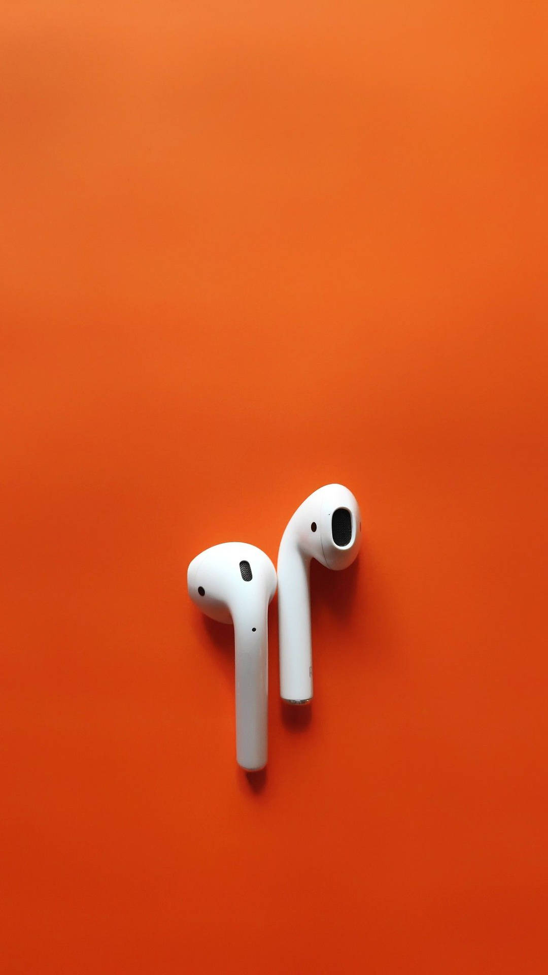 Apple Airpods Orange Aesthetic Background