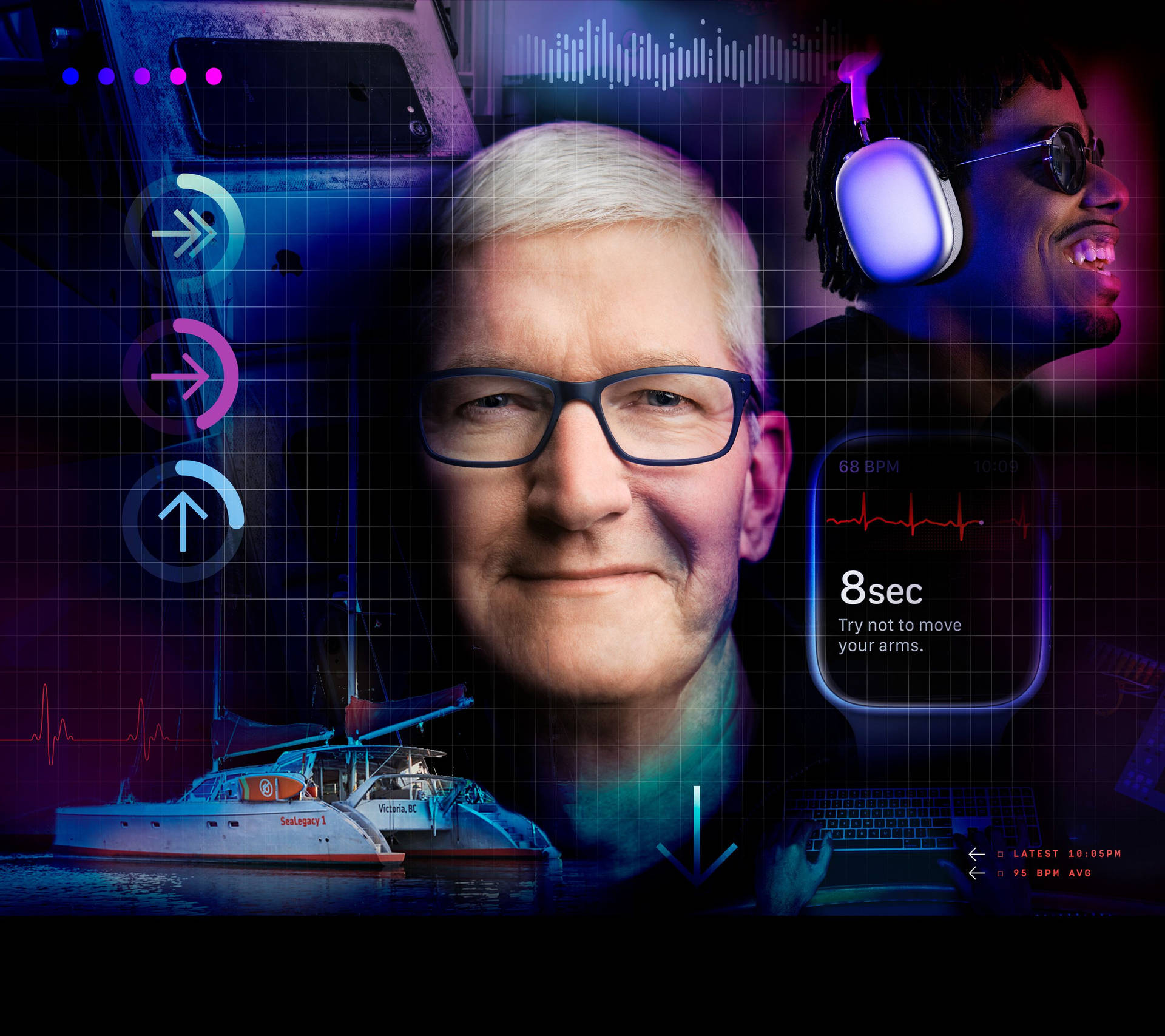 Apple Ceo Tim Cook Digital Artwork Background