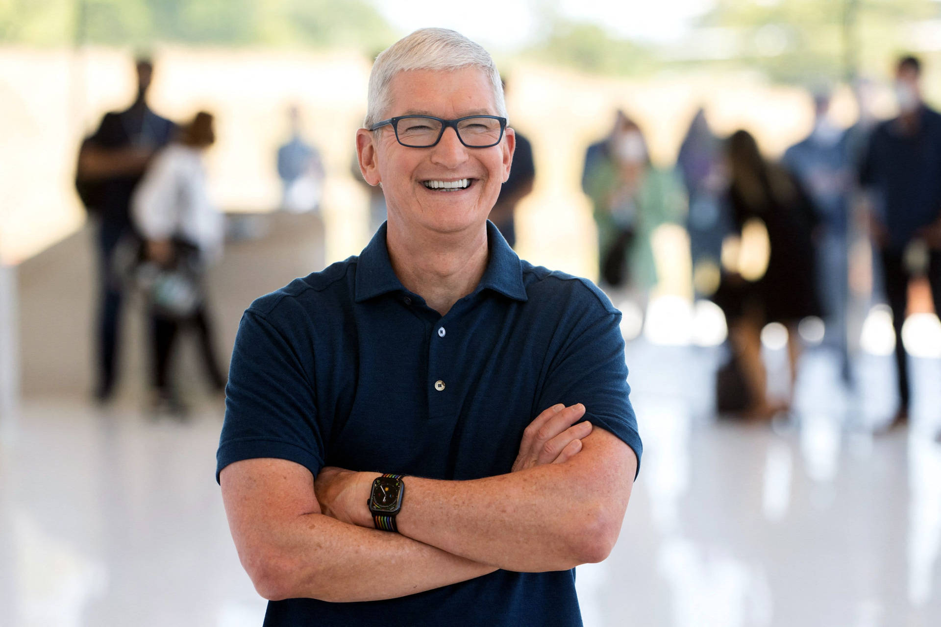 Apple Ceo Tim Cook Talks Privacy Laws Background