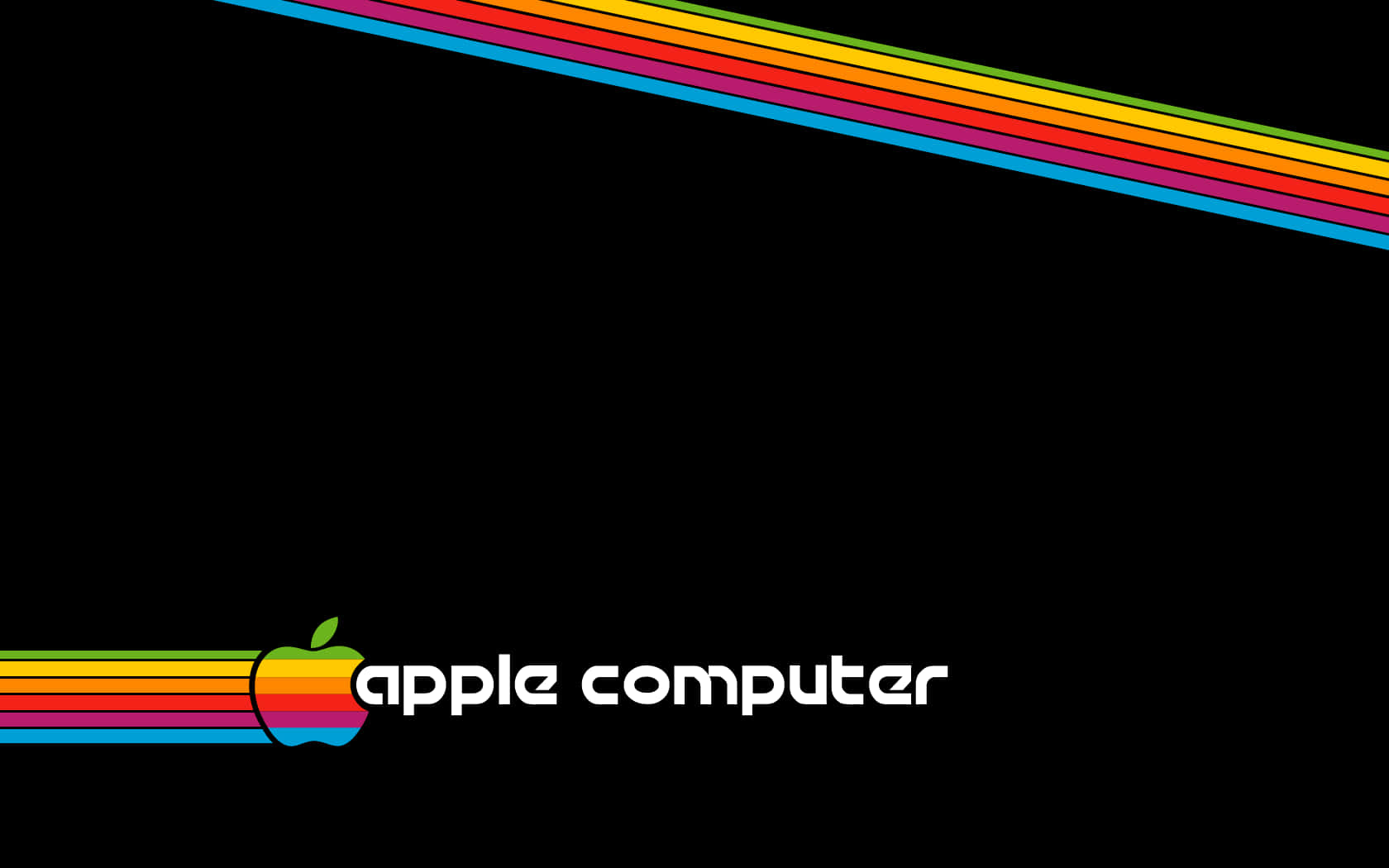 Apple Computer Logo On A Black Background Background