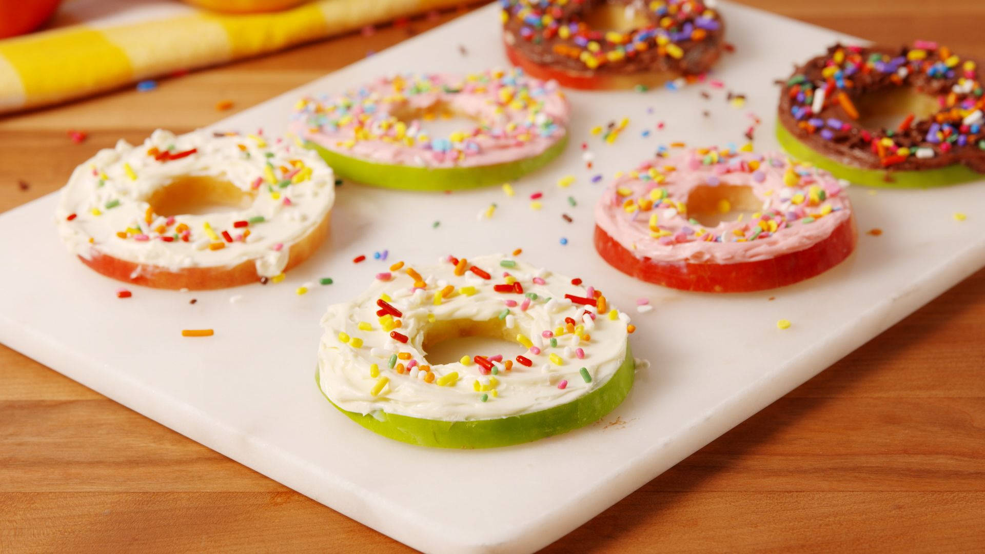 Apple Donut Plate Background
