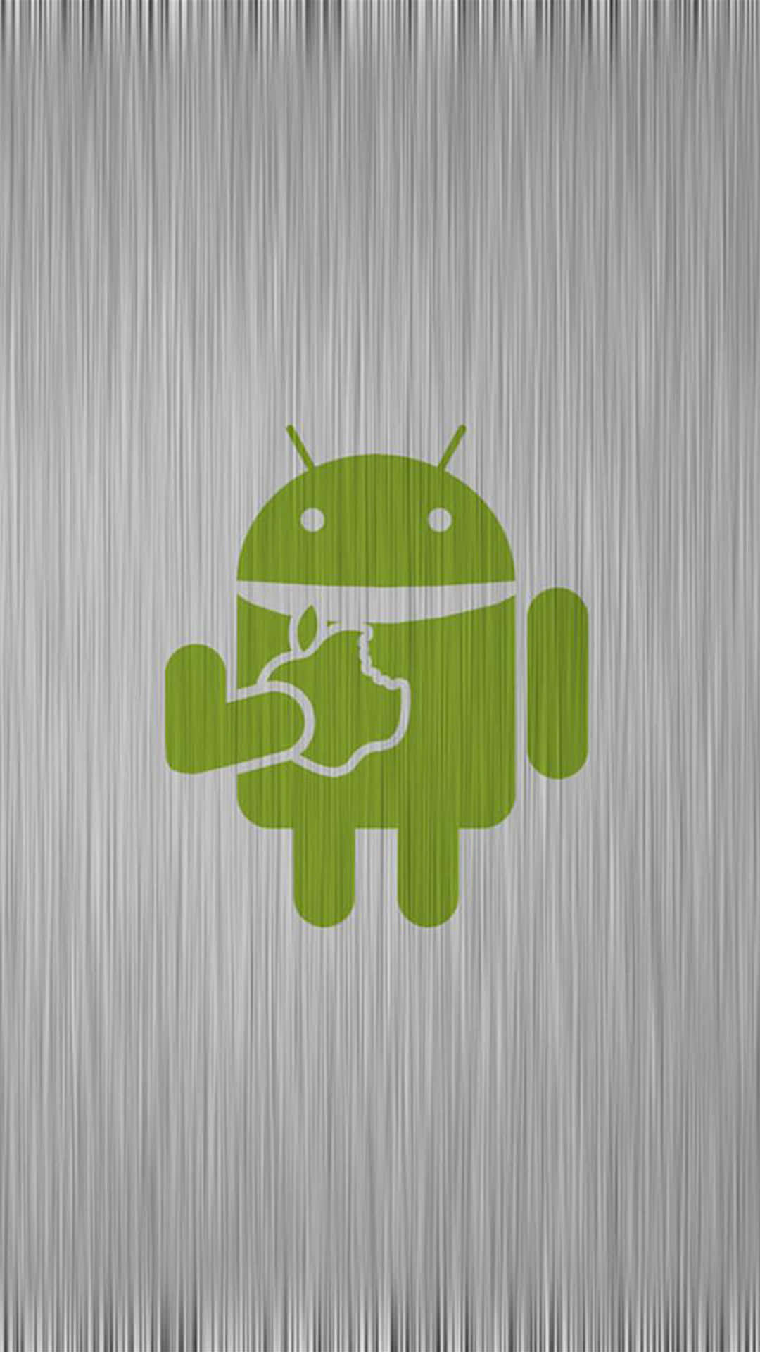 Apple Eating Android Green Logo