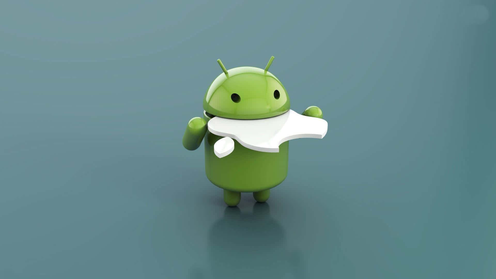 Apple Eating Android Miniature Background